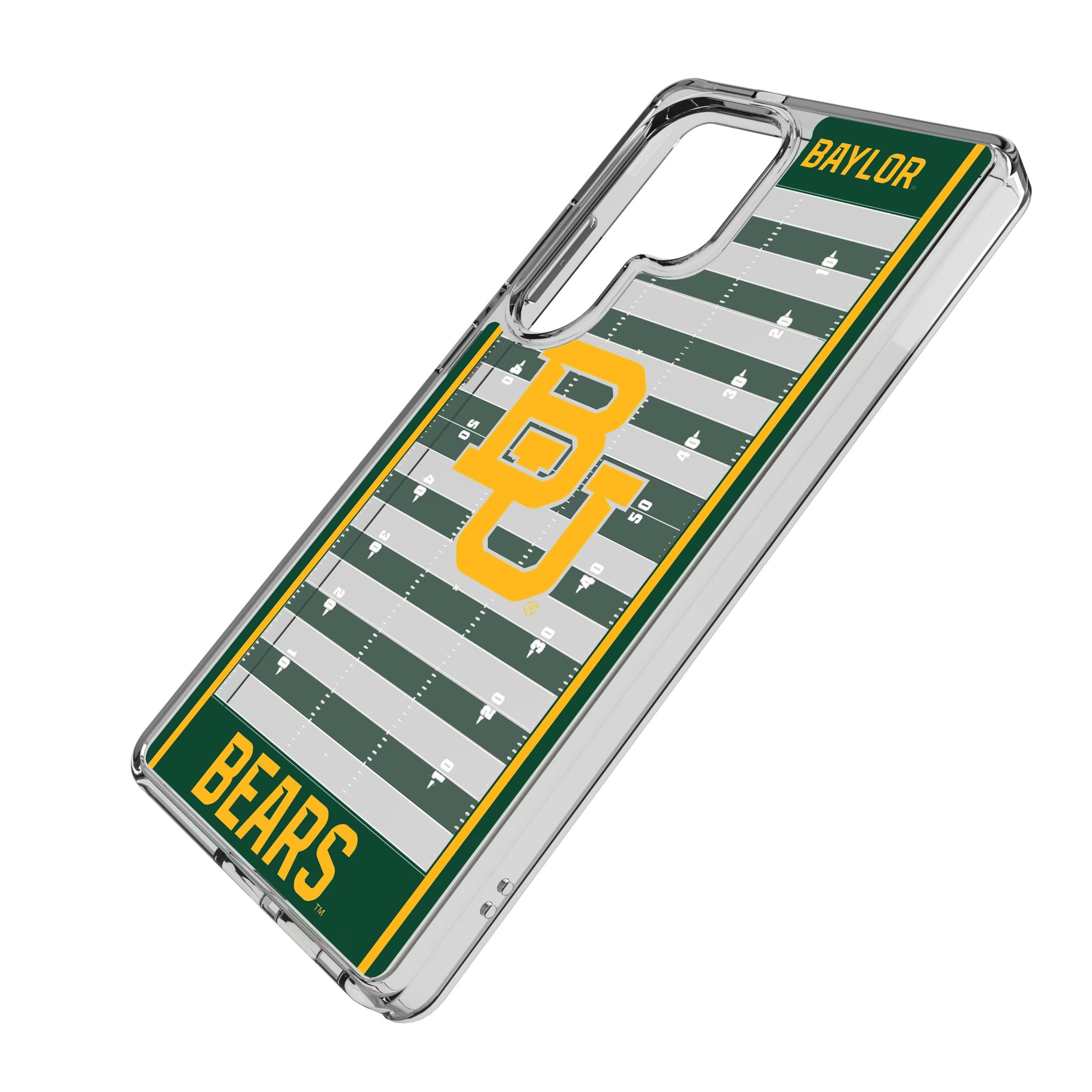 Baylor University Bears Field Galaxy Clear Phone Case for Samsung Galaxy - Isometric View