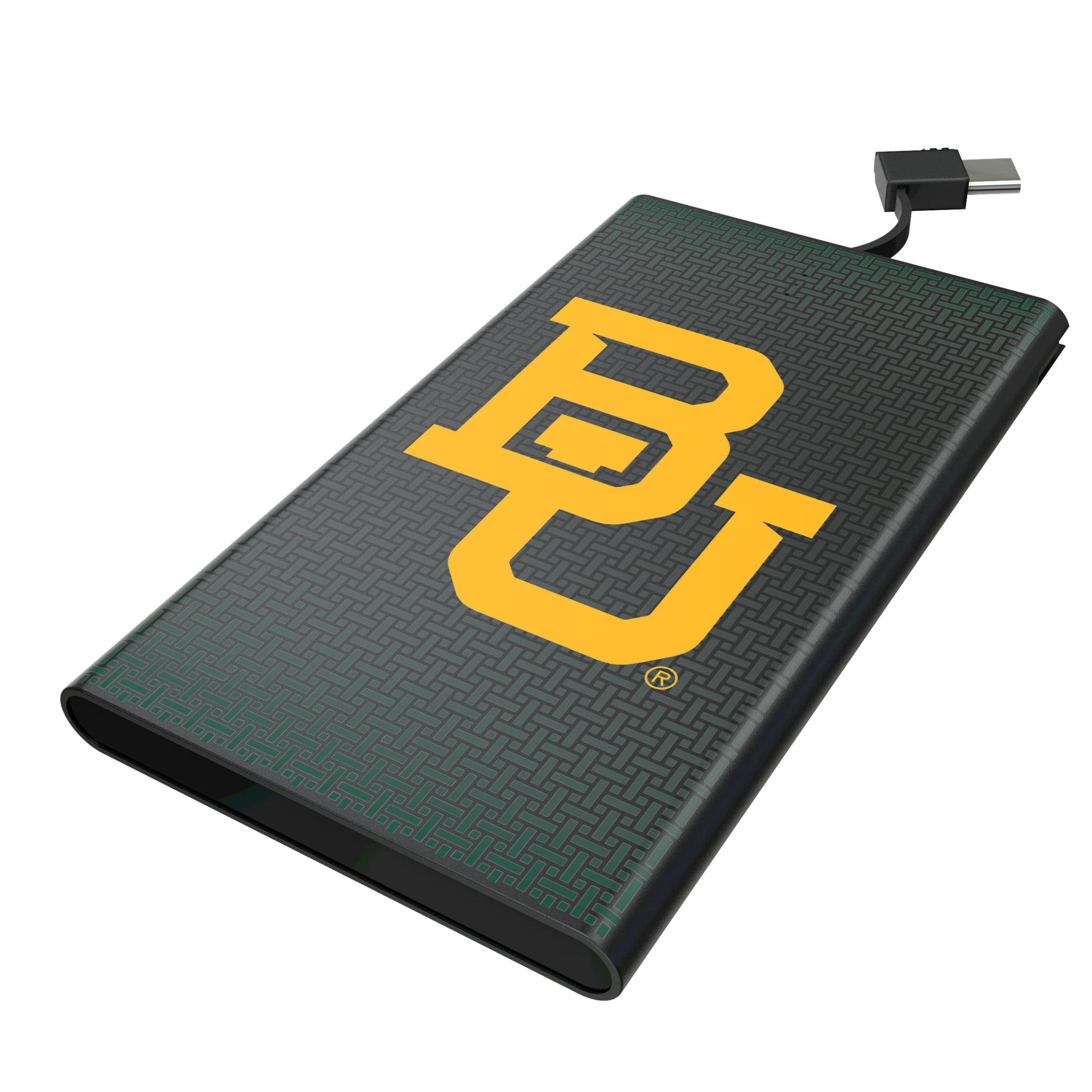 Baylor University Bears Linen 5000mAh Flat Powerbank