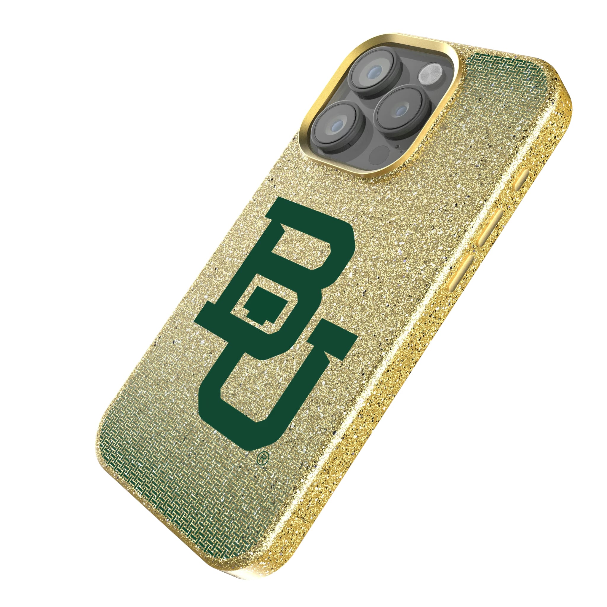 Baylor University Bears Linen iPhone Bling Phone Case for Apple iPhone - Isometric View