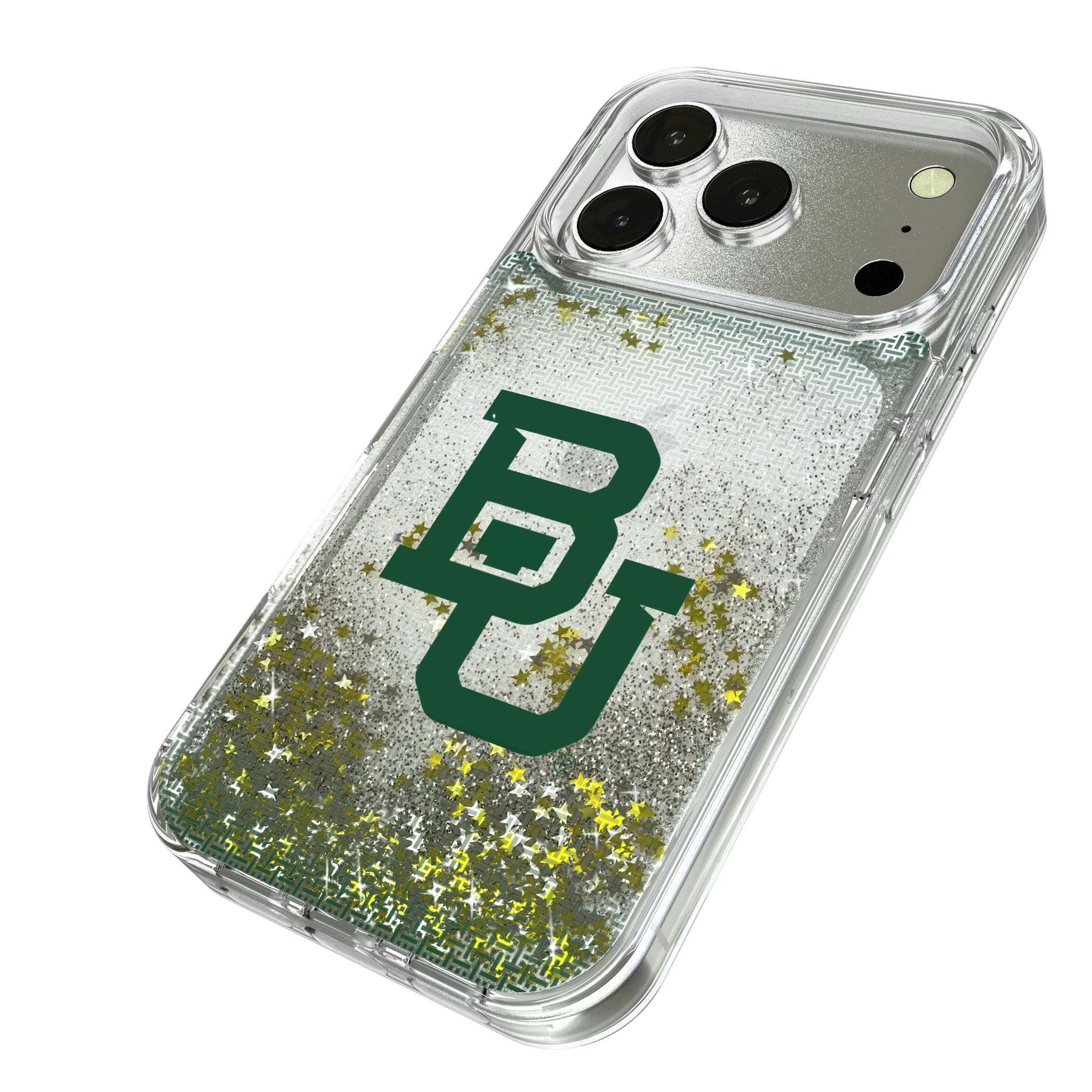 Baylor University Bears Linen iPhone Glitter Phone Case for Apple iPhone - Isometric View
