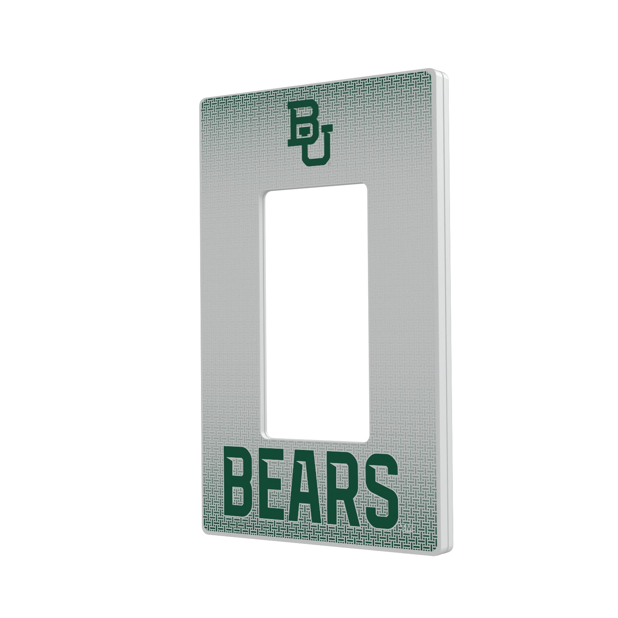 Baylor University Bears Linen Hidden-Screw Light Switch Plate#Style_Single Rocker