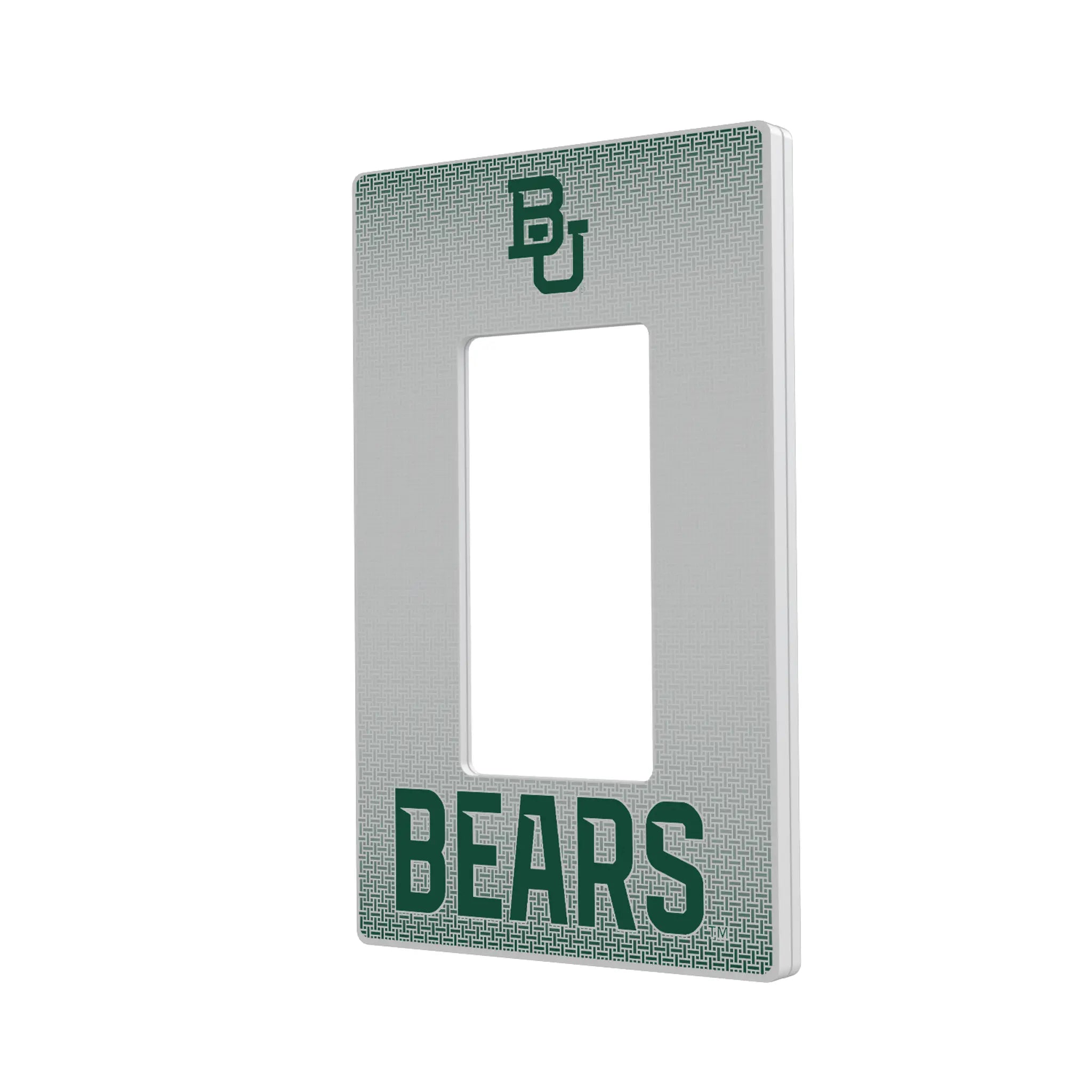 Baylor University Bears Linen Hidden-Screw Light Switch Plate#Style_Single Rocker