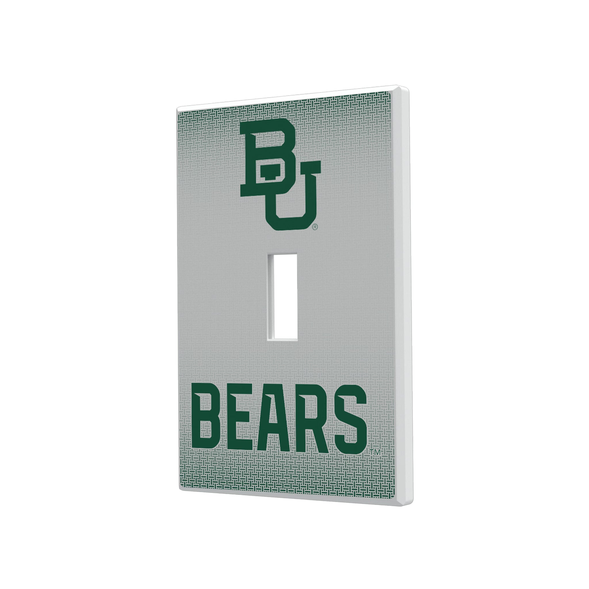 Baylor University Bears Linen Hidden-Screw Light Switch Plate#Style_Single Toggle