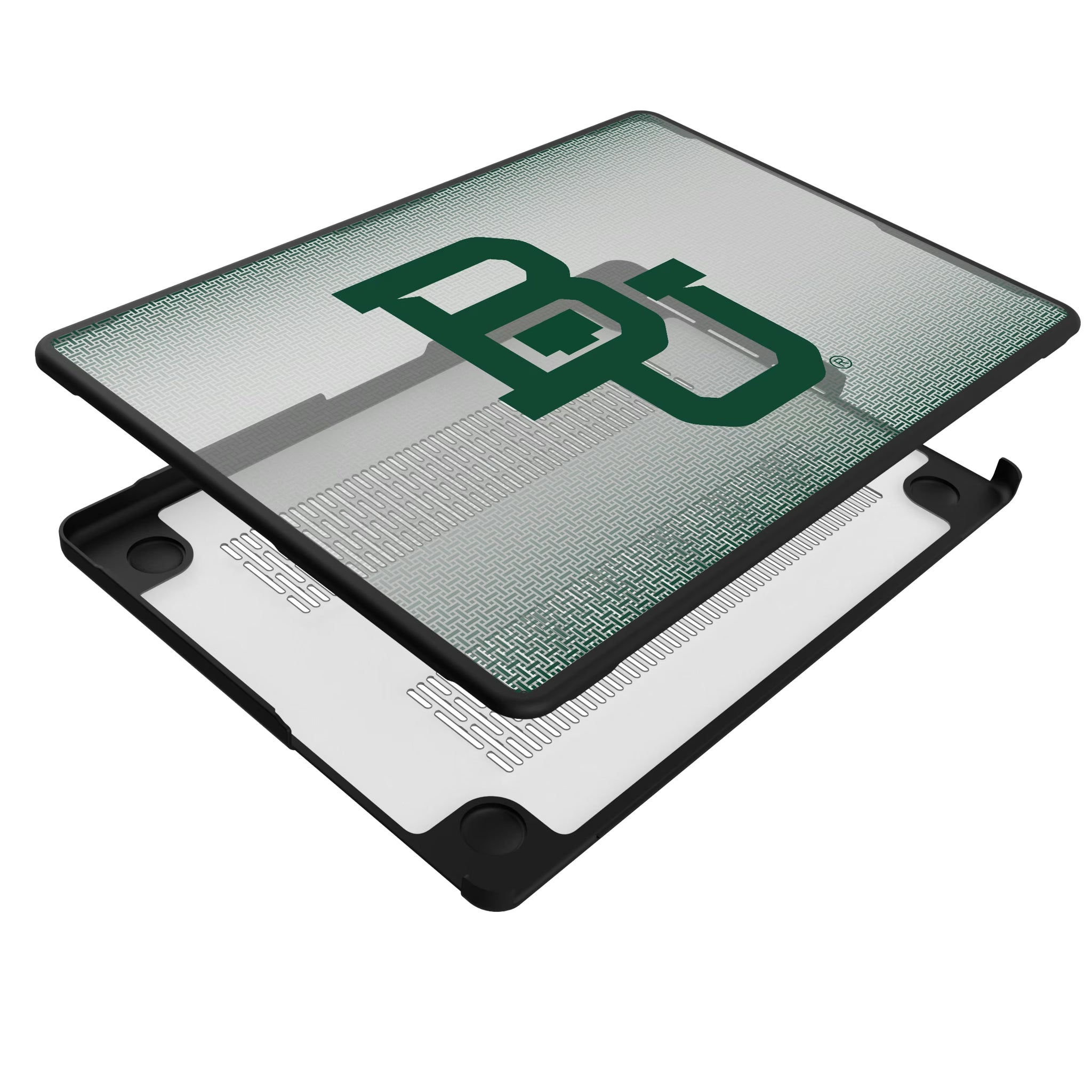 Baylor University Bears Linen MacBook Laptop Case for Apple MacBook - Isometric View#Device_MacBook Pro (14-inch, 2021) / MacBook Pro (14-inch, 2023) / MacBook Pro (14-inch, 2024)
