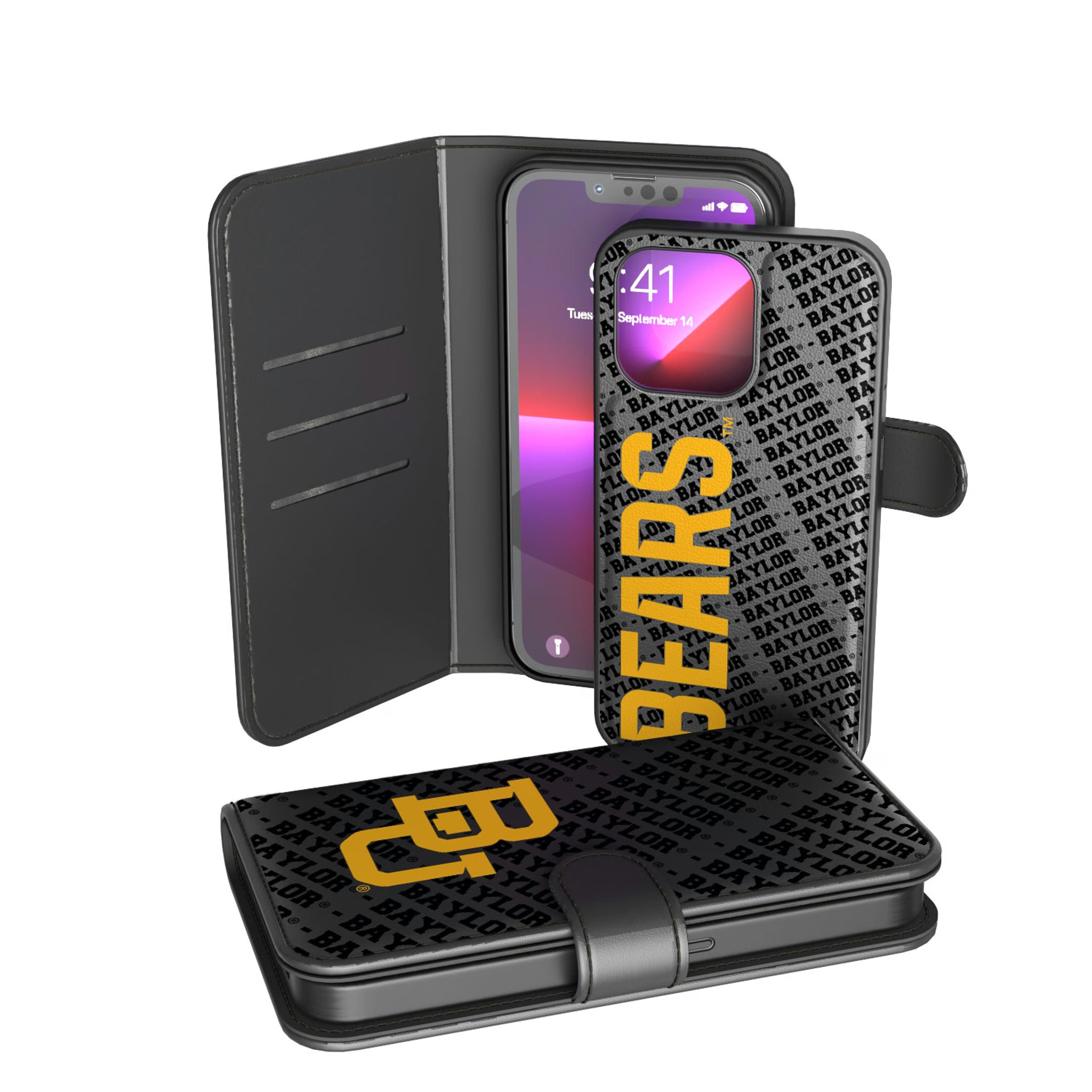 Baylor University Bears Monocolor Tilt iPhone Wallet Phone Case for Apple iPhone
