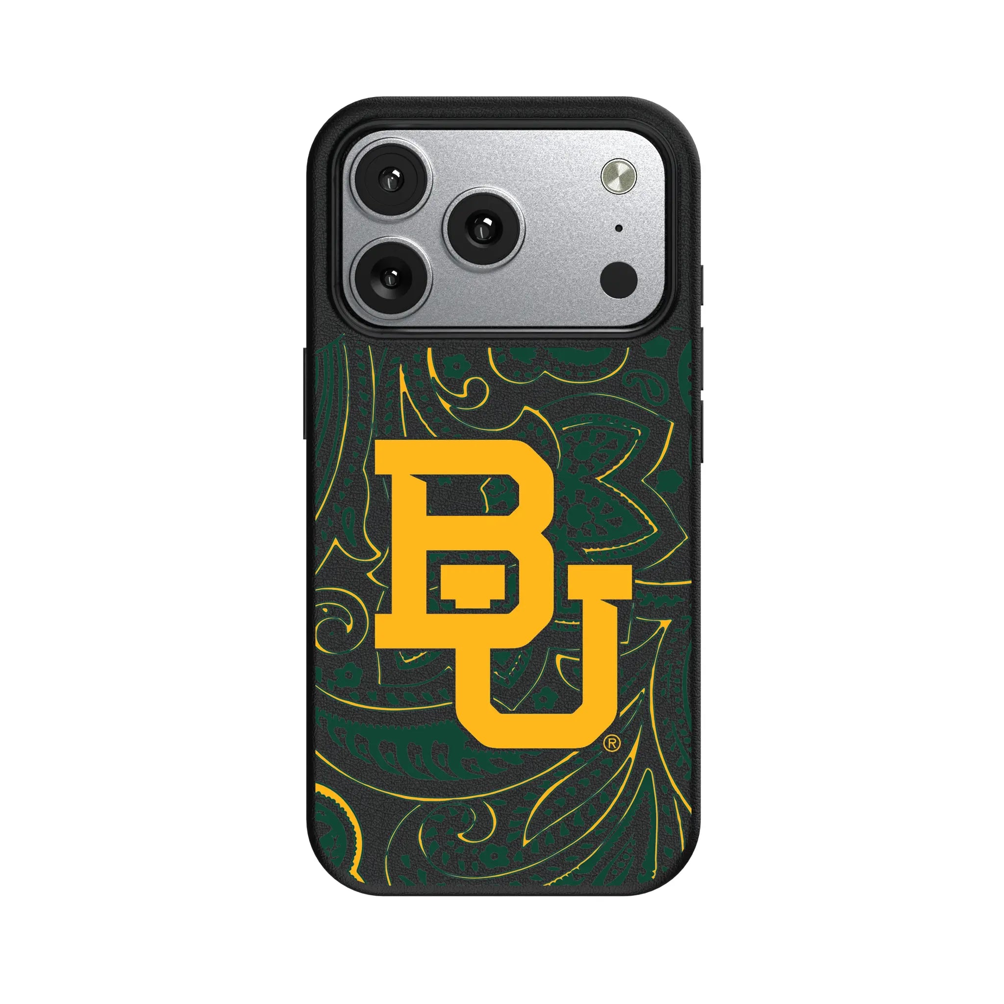 Baylor University Bears Paisley iPhone MagSafe Compatible Phone Case for Apple iPhone#Device_iPhone 17 Pro