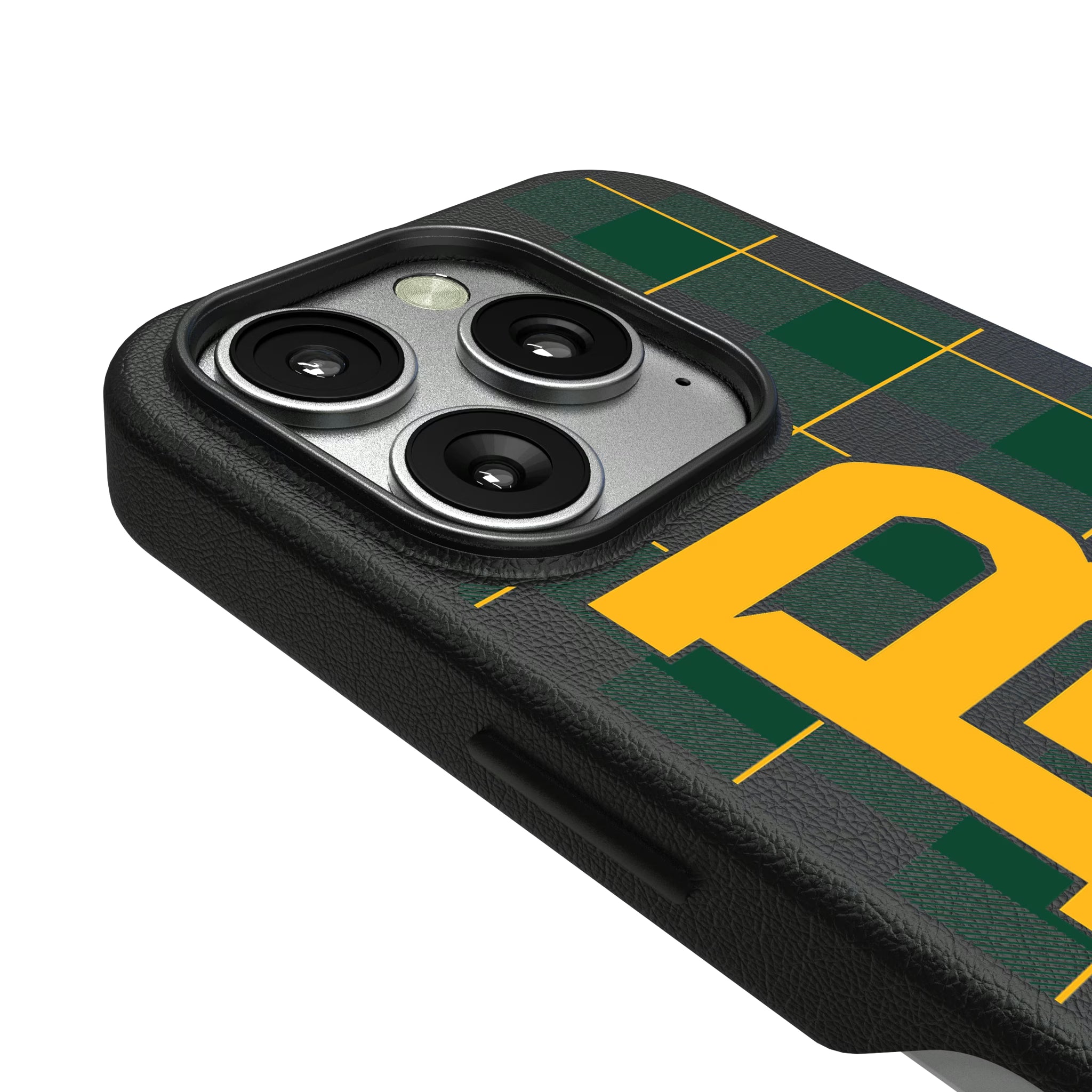 Baylor University Bears Plaid iPhone MagSafe Compatible Phone Case for Apple iPhone - Detail