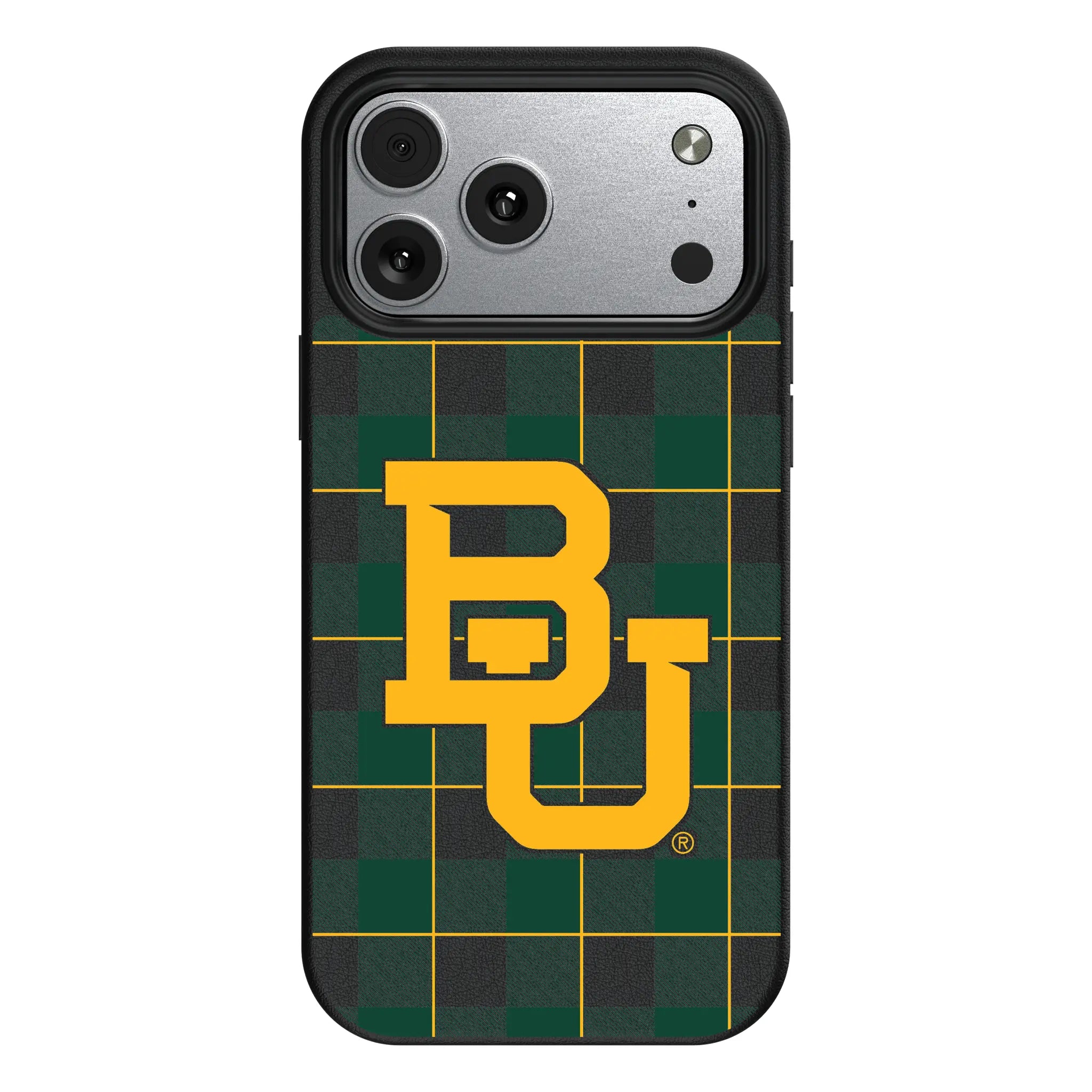 Baylor University Bears Plaid iPhone MagSafe Compatible Phone Case for Apple iPhone#Device_iPhone 17 Pro Max