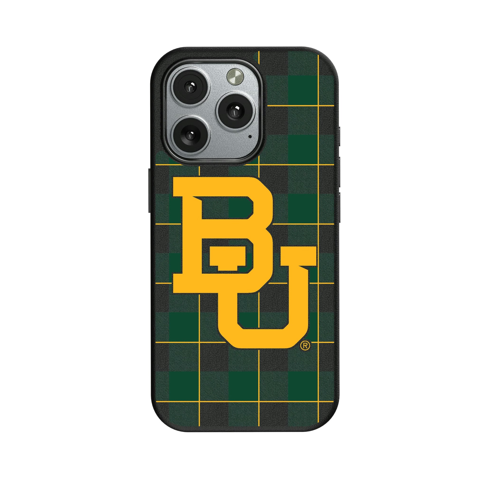 Baylor University Bears Plaid iPhone MagSafe Compatible Phone Case for Apple iPhone