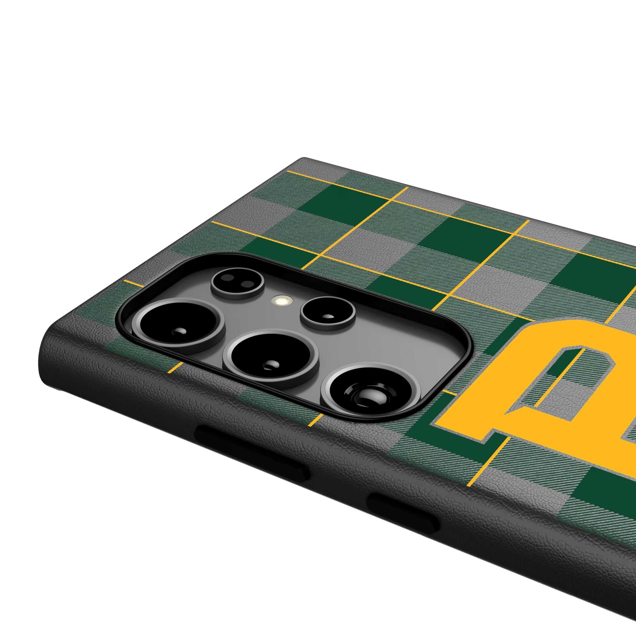 Baylor University Bears Plaid Galaxy MagSafe Compatible Phone Case for Samsung Galaxy - Detail