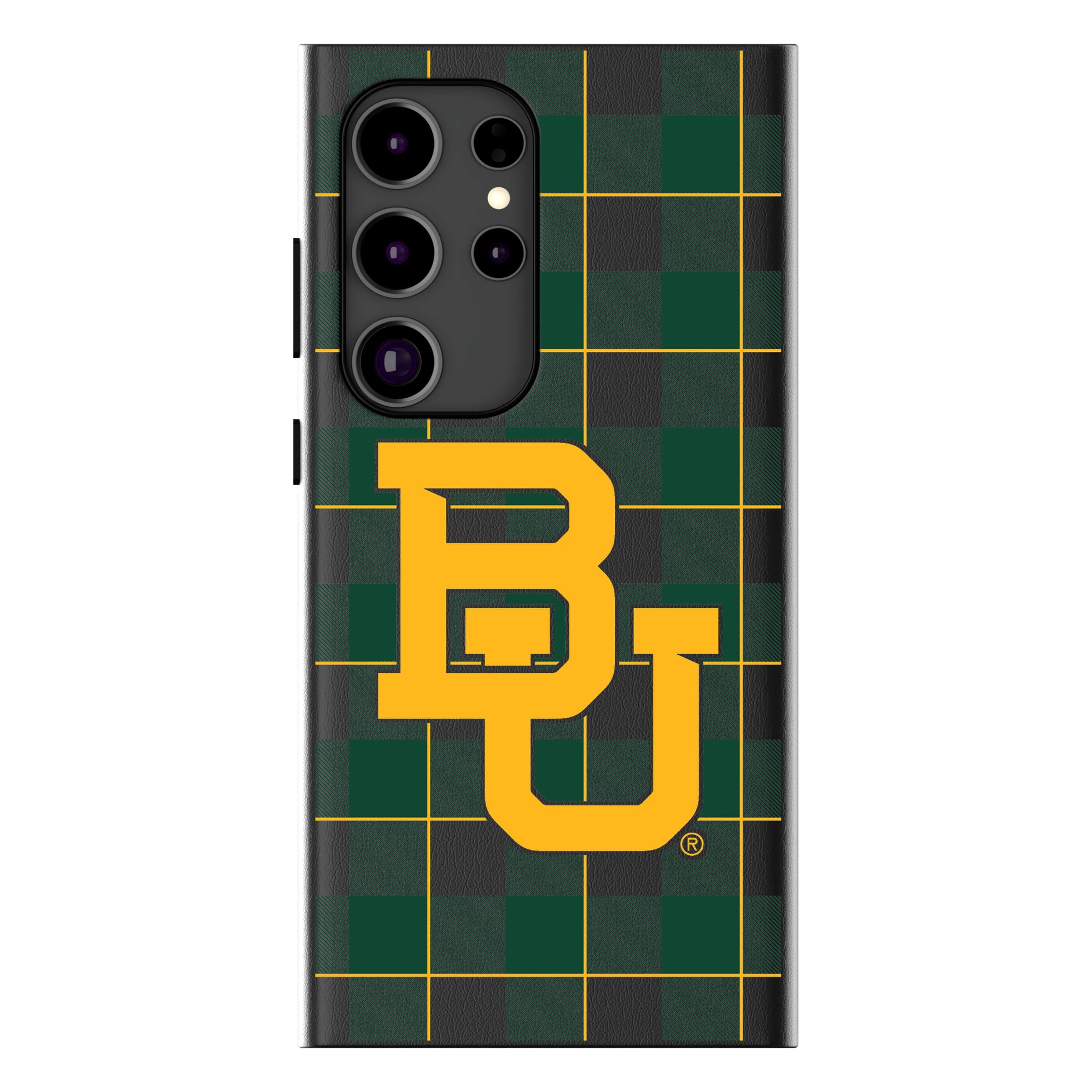 Baylor University Bears Plaid Galaxy MagSafe Compatible Phone Case for Samsung Galaxy