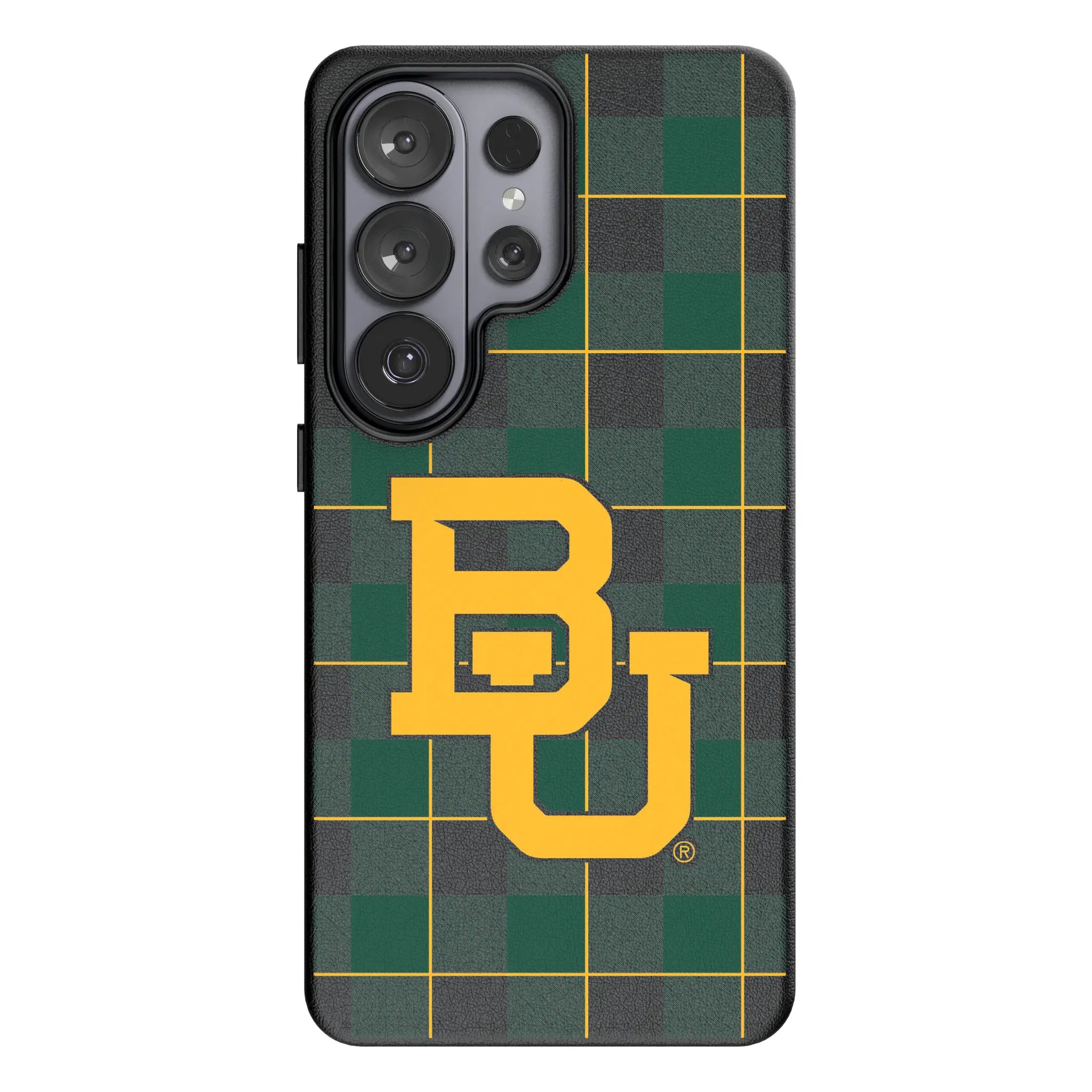 Baylor University Bears Plaid Galaxy MagSafe Compatible Phone Case for Samsung Galaxy#Device_Galaxy S26 Ultra