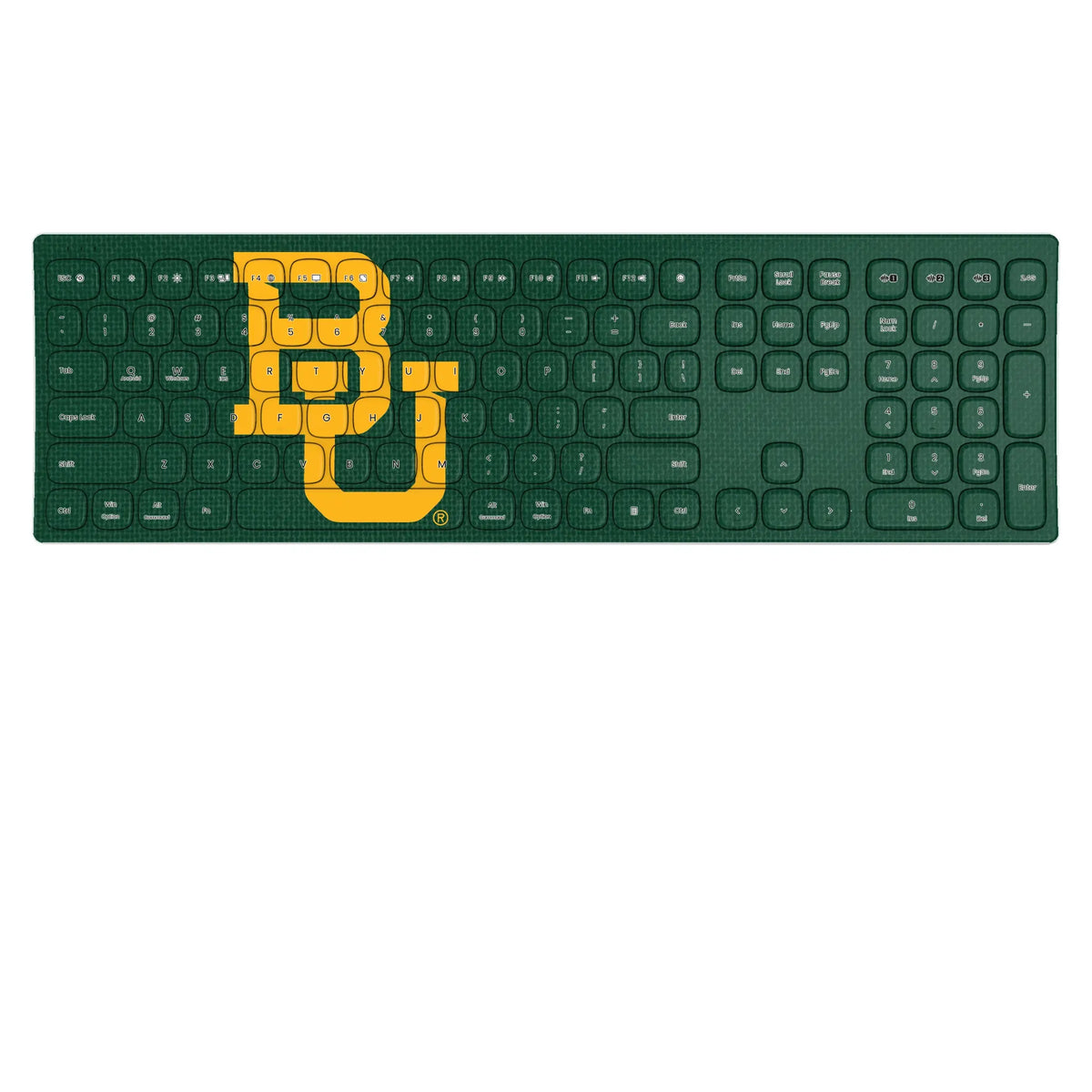 Baylor University Bears Solid KKB605 Curved Wireless Keyboard