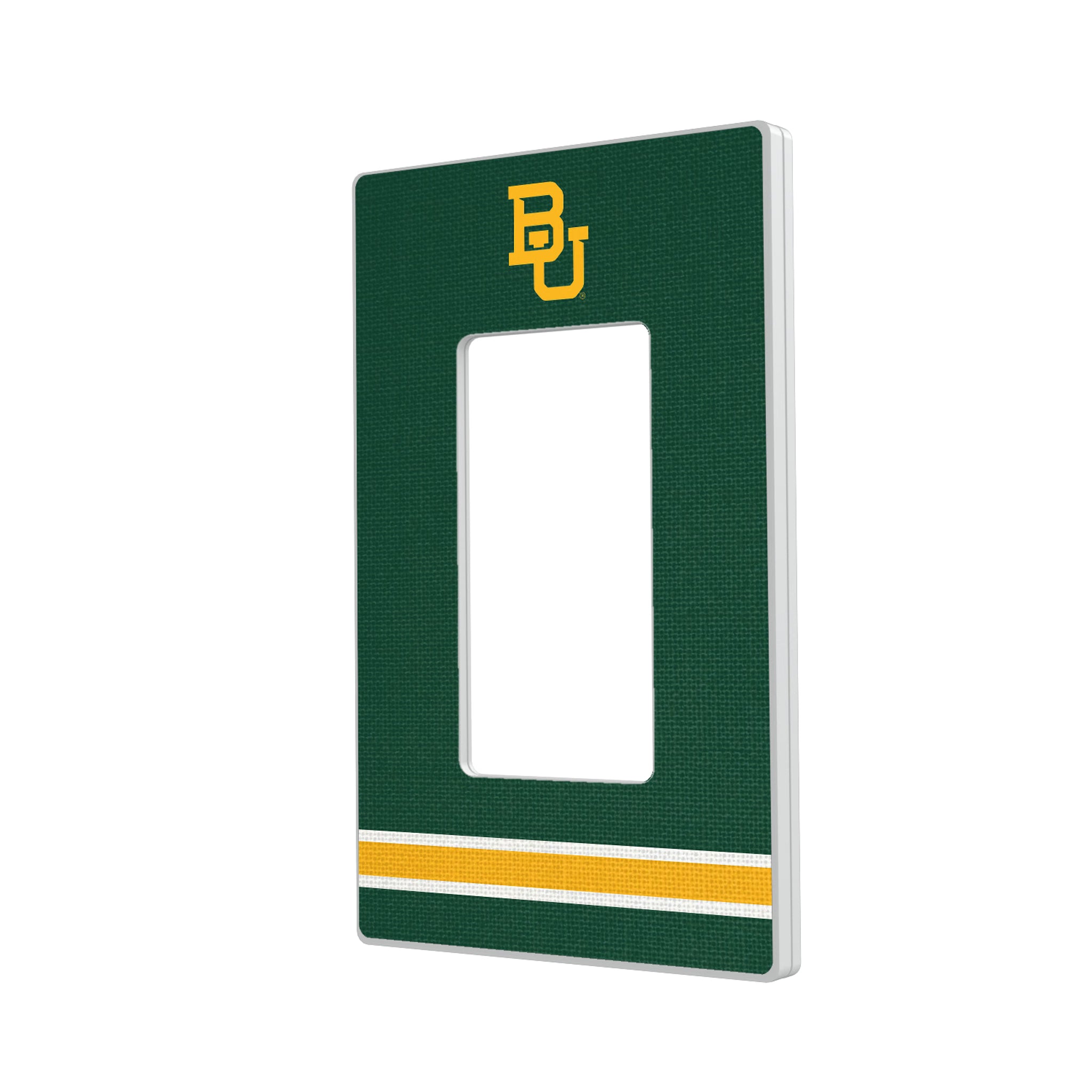 Baylor University Bears Stripe Hidden-Screw Light Switch Plate#Style_Single Rocker