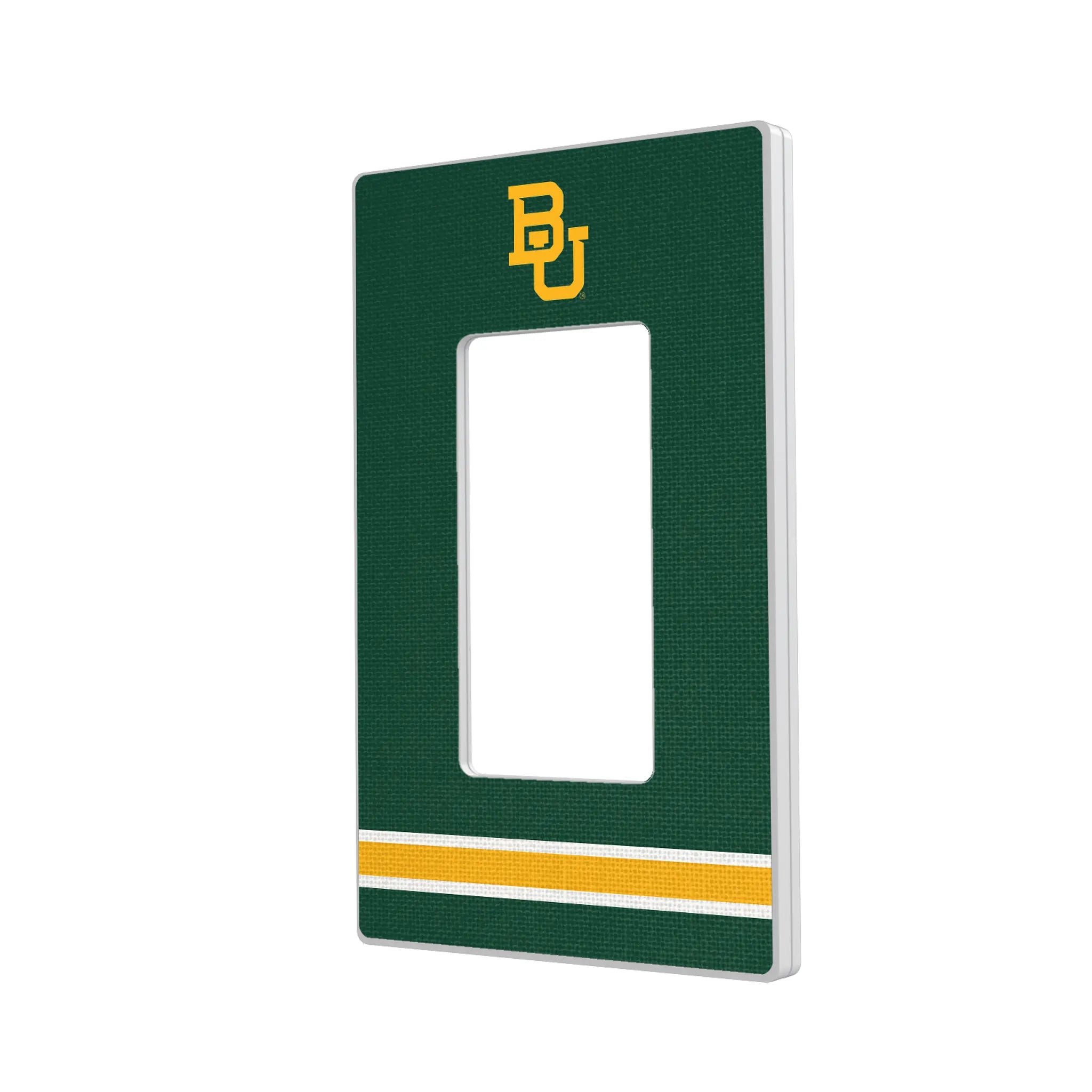 Baylor University Bears Stripe Hidden-Screw Light Switch Plate#Style_Single Rocker