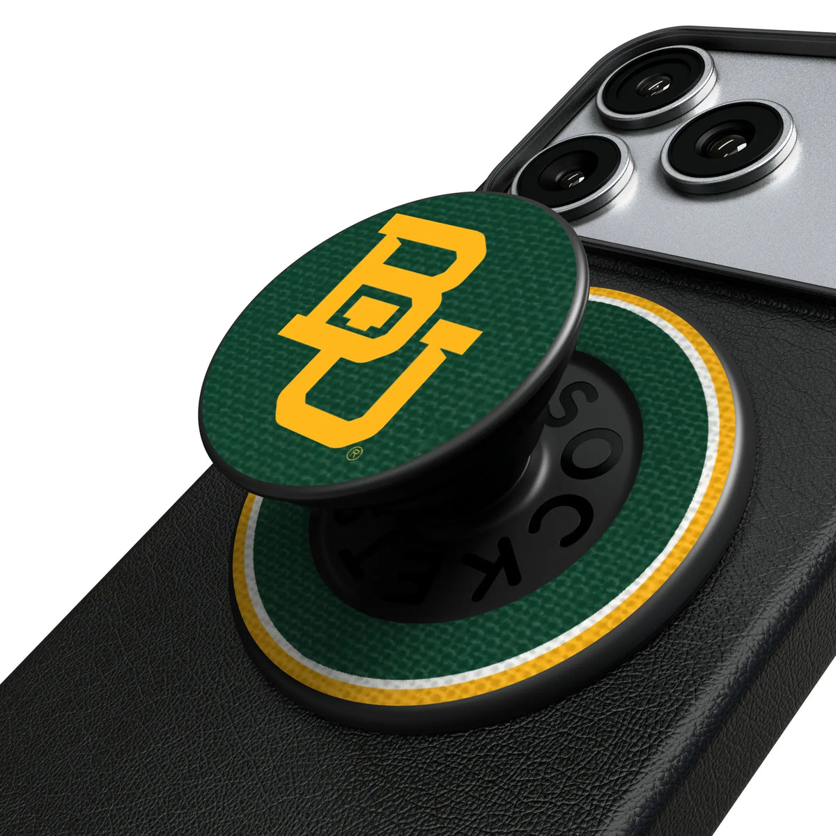 Baylor University Bears Stripe Popsockets Round Magnetic