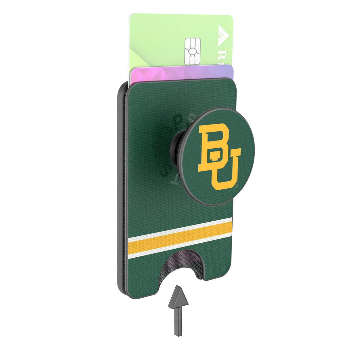 Baylor University Bears Stripe Popsockets Wallet Magnetic - Detail