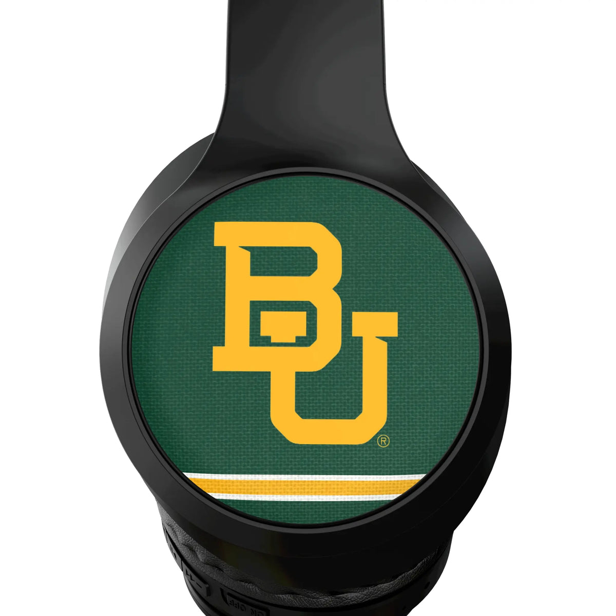 Baylor University Bears Stripe Wireless Over-Ear Headphones With Case - Detail