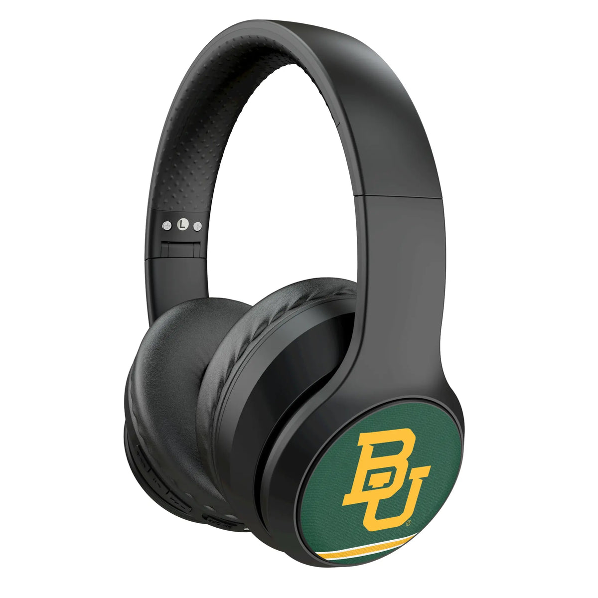 Baylor University Bears Stripe Wireless Over-Ear Headphones With Case