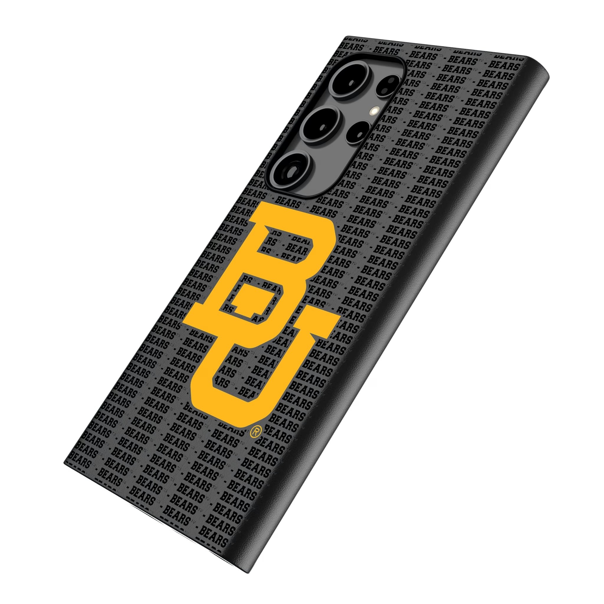 Baylor University Bears Text Backdrop Galaxy MagSafe Compatible Phone Case for Samsung Galaxy - Isometric View