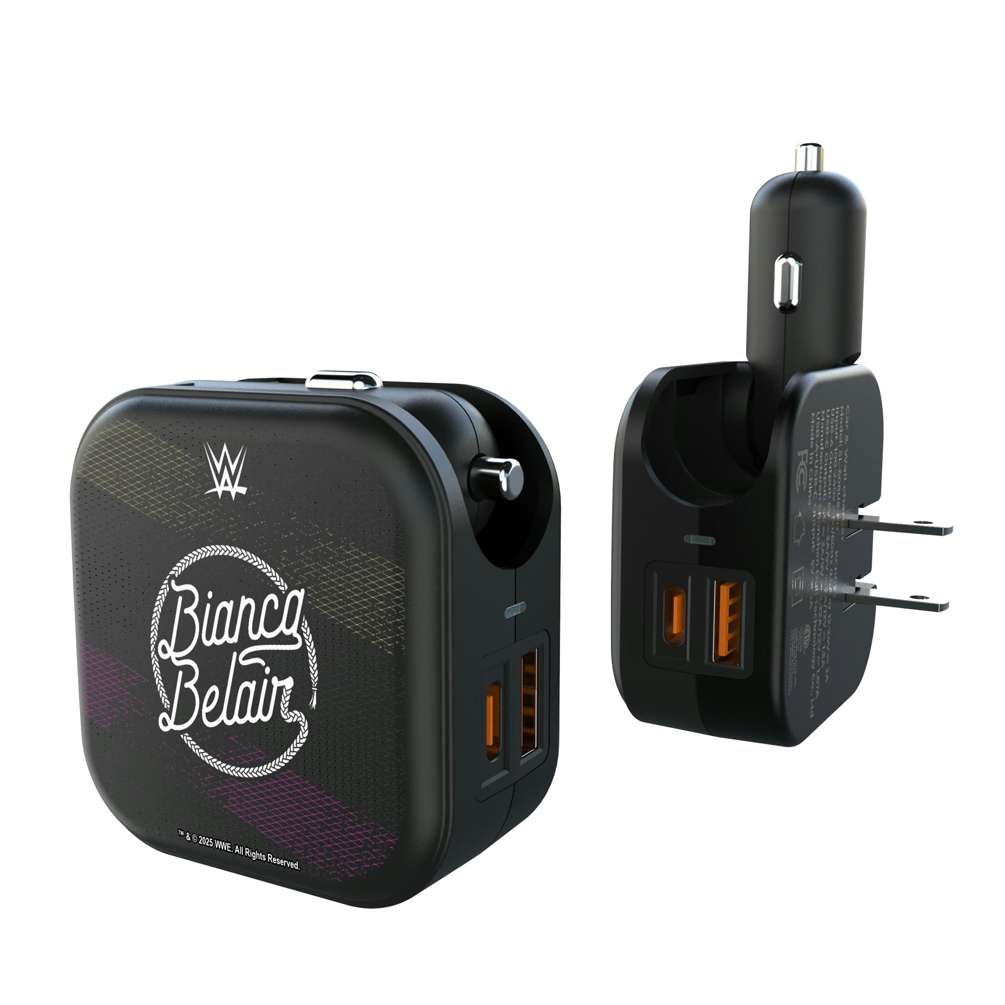 Bianca Belair Steel 2 in 1 USB A/C Charger