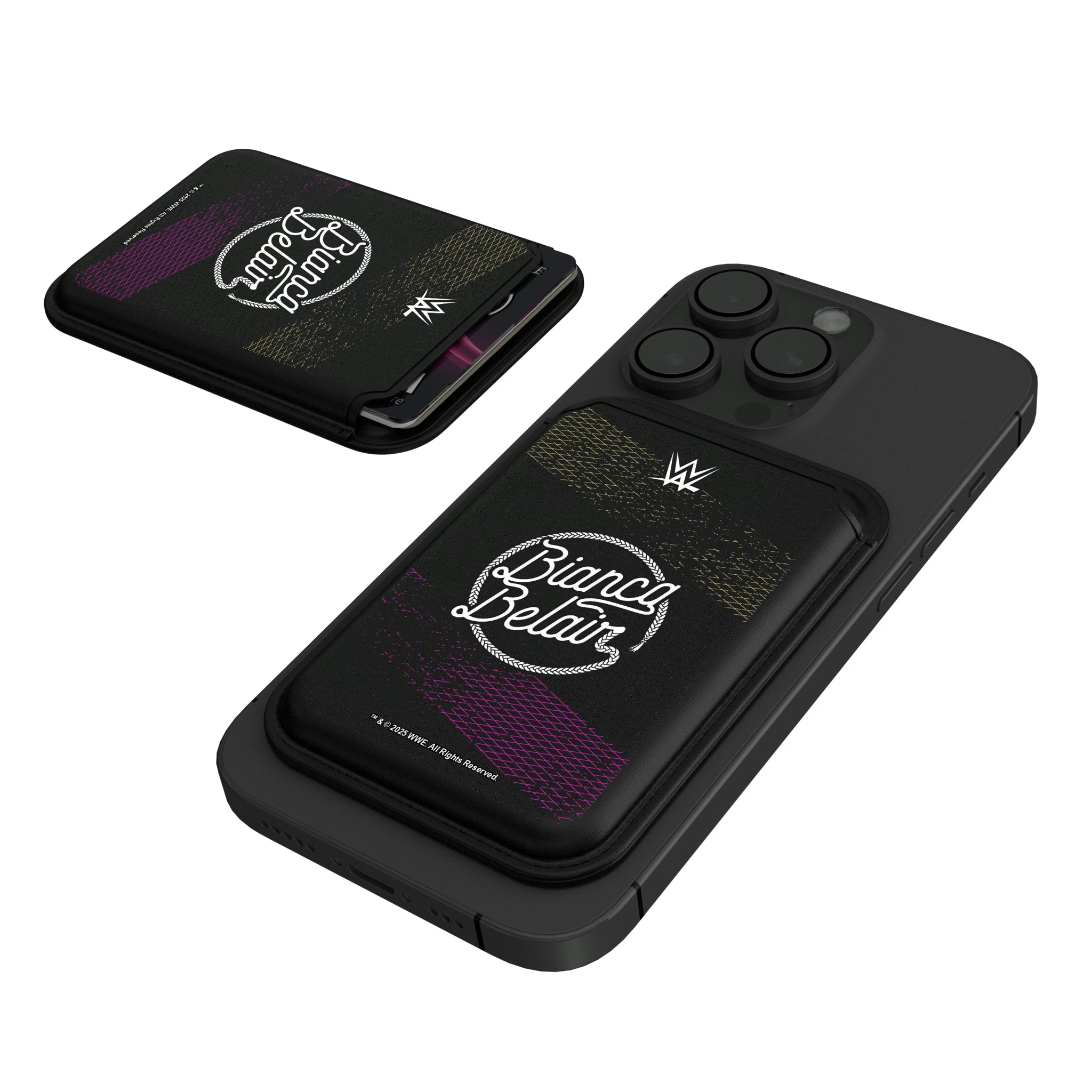 Bianca Belair Steel Black Magnetic Credit Card Wallet