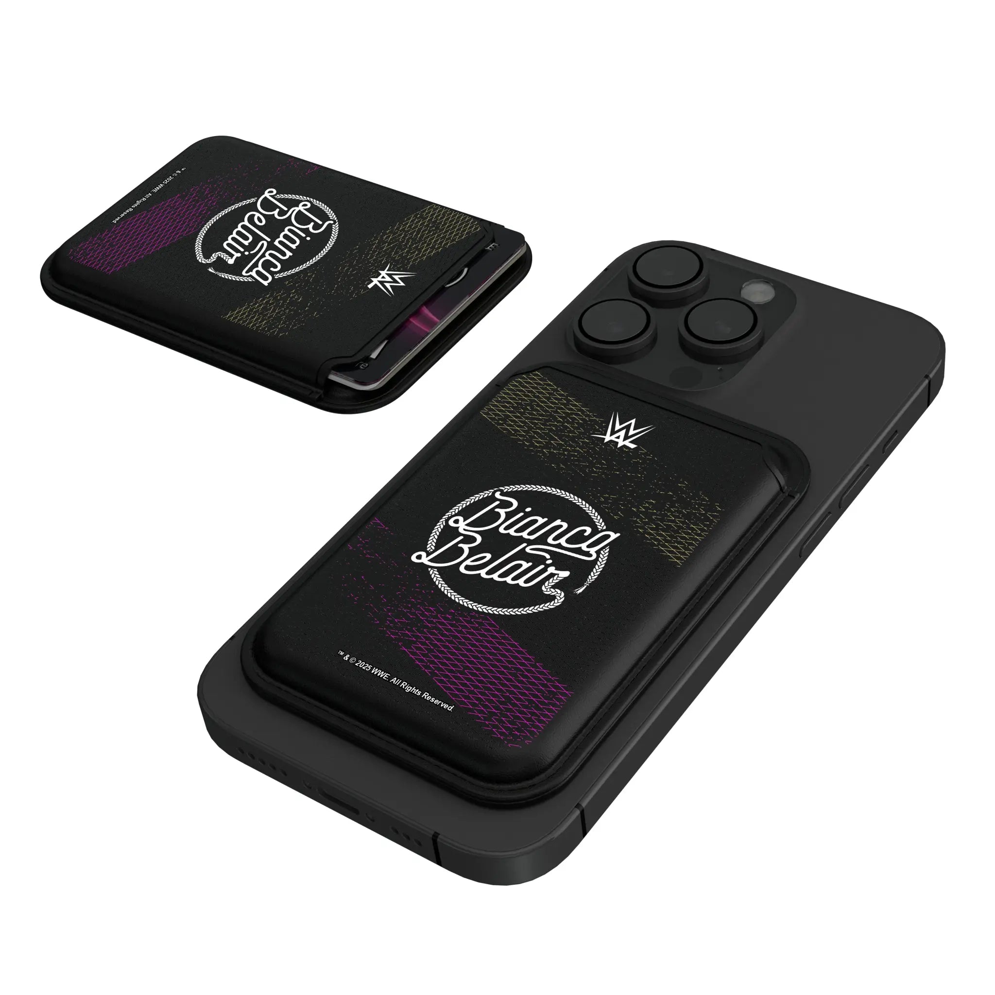 Bianca Belair Steel Black Magnetic Credit Card Wallet
