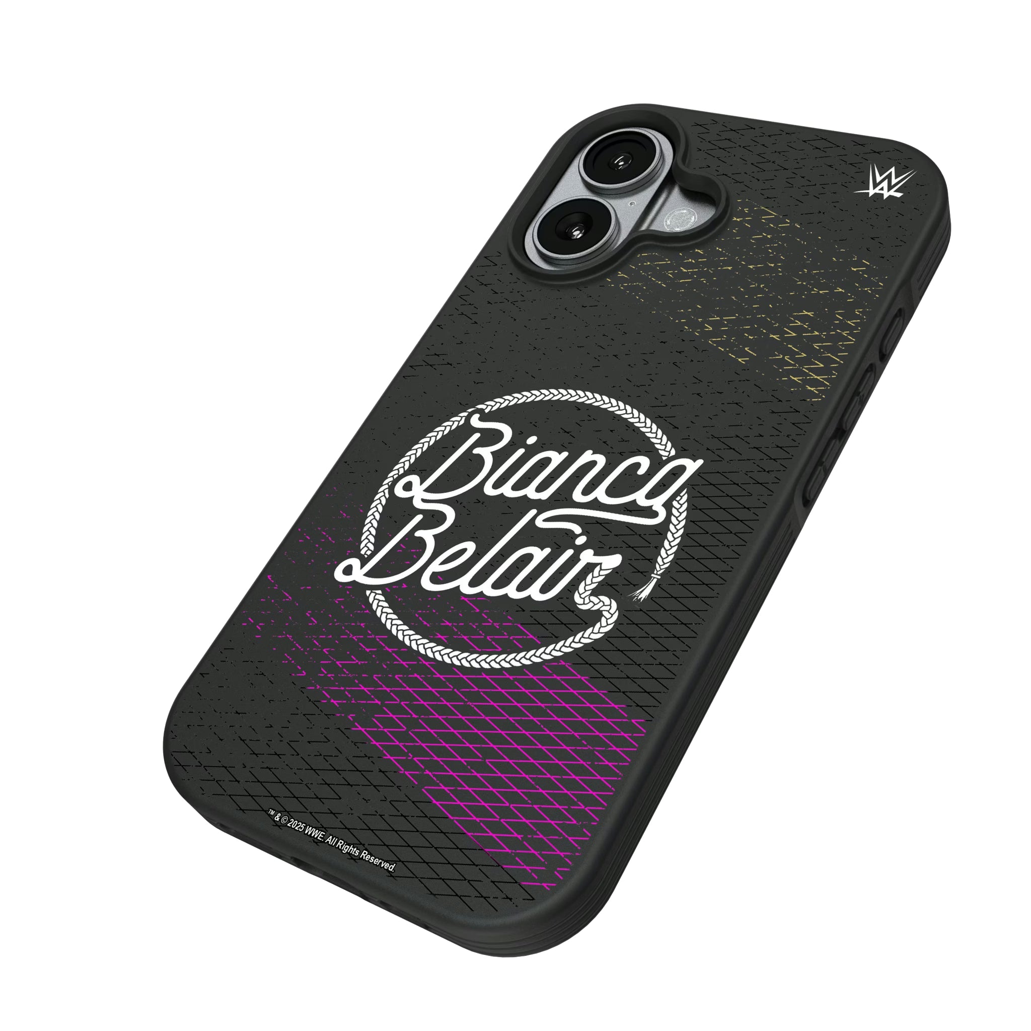Bianca Belair Steel iPhone Bump Phone Case for Apple iPhone - Isometric View#Device_iPhone 17