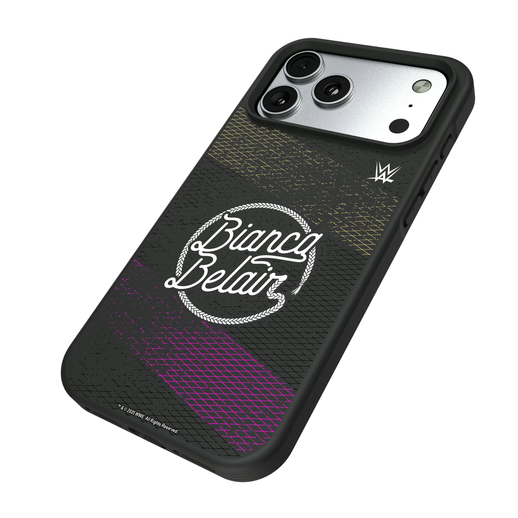 Bianca Belair Steel iPhone Bump Phone Case for Apple iPhone - Isometric View#Device_iPhone 17 Pro Max
