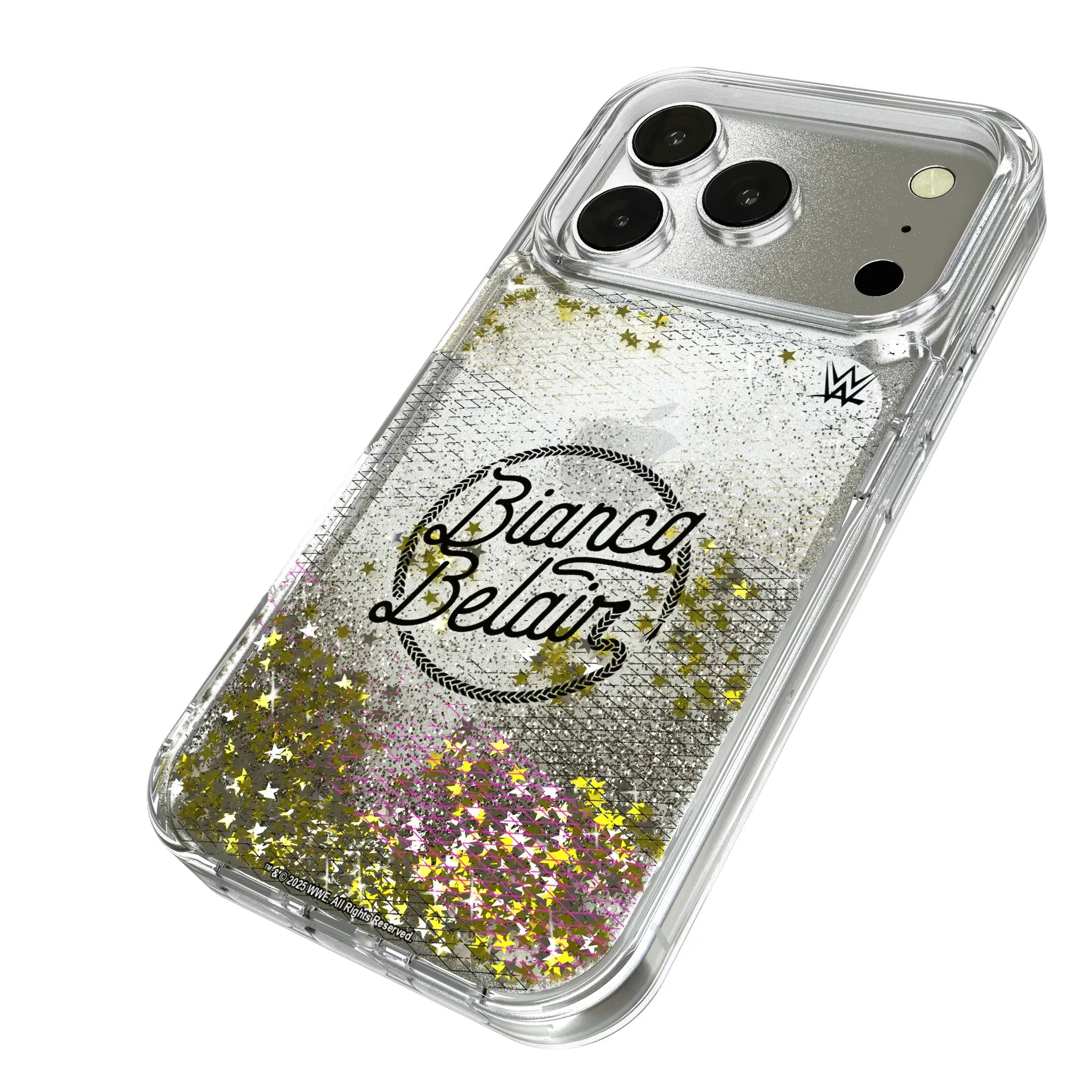 Bianca Belair Steel iPhone Glitter Phone Case for Apple iPhone - Isometric View