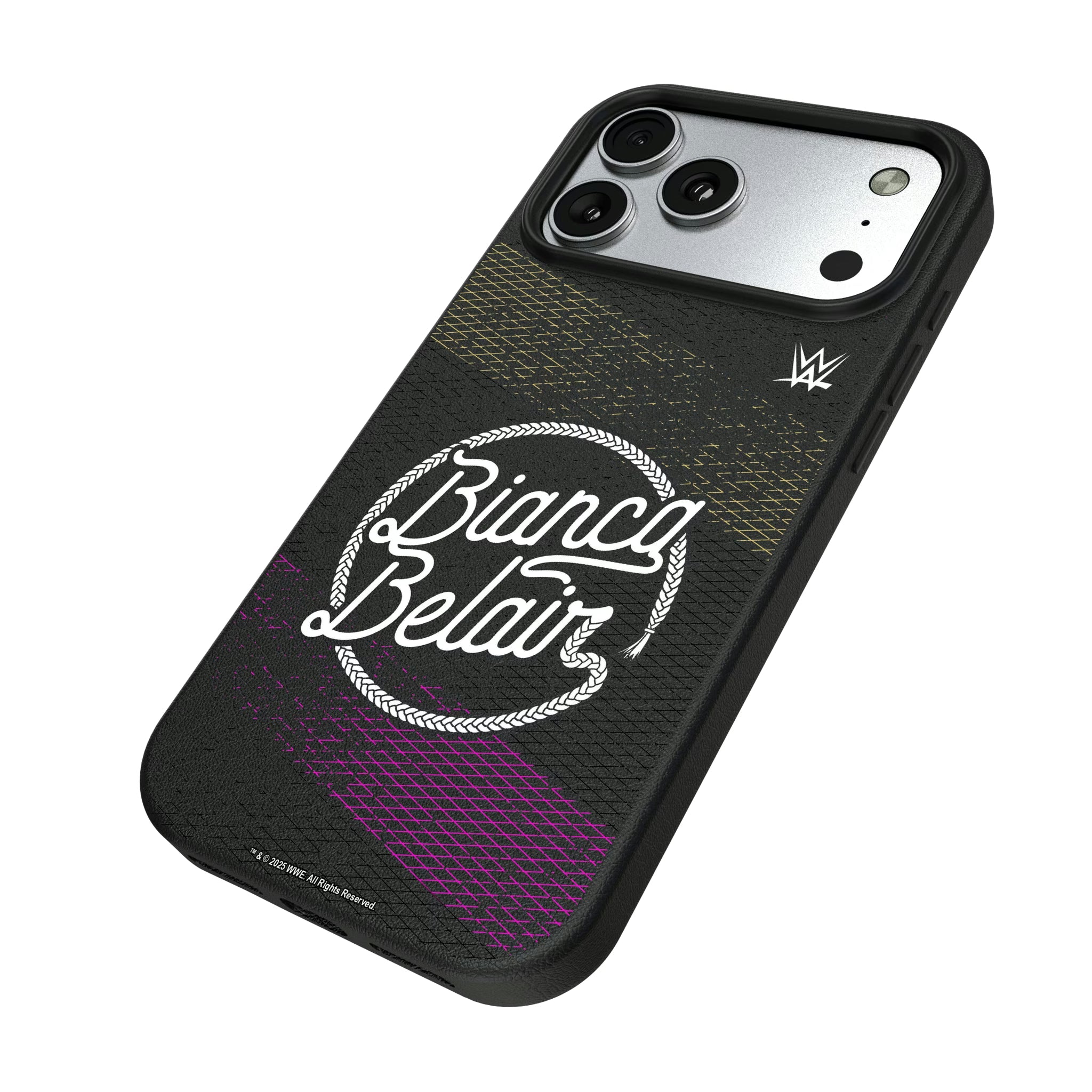 Bianca Belair Steel iPhone MagSafe Compatible Phone Case for Apple iPhone - Isometric View#Device_iPhone 17 Pro Max