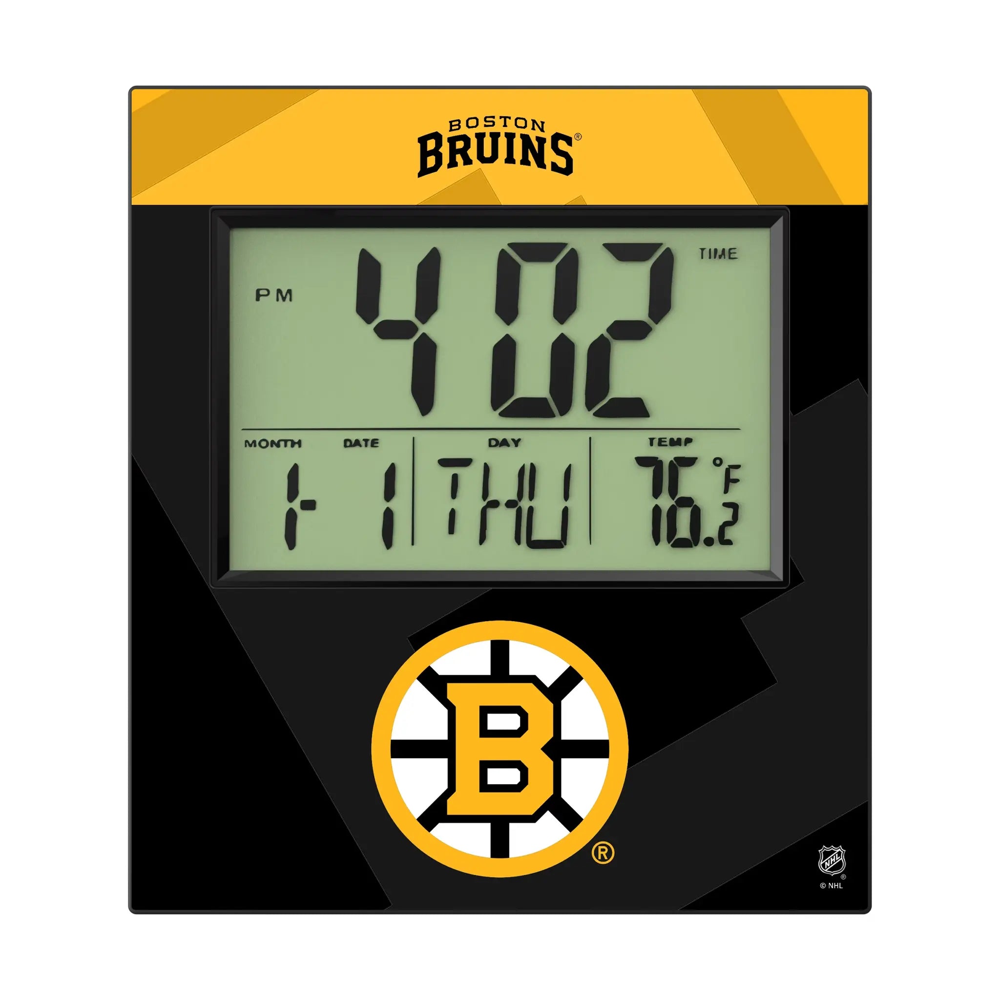 Boston Bruins Color Block Wall Clock