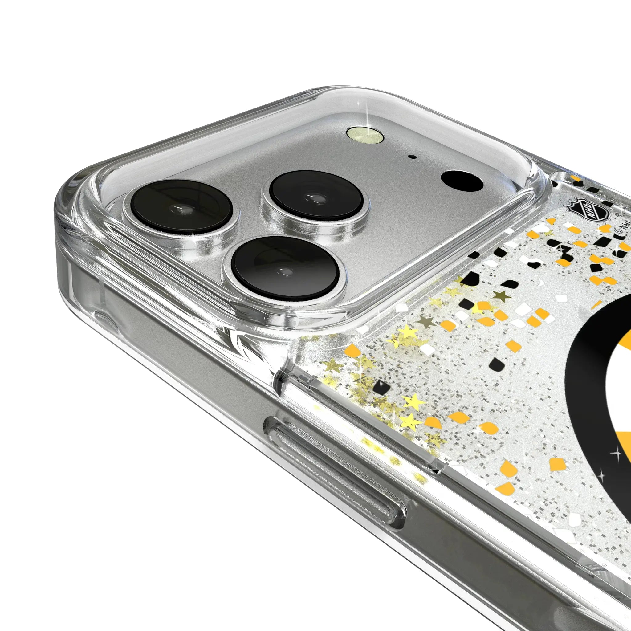 Boston Bruins Confetti iPhone Glitter Phone Case for Apple iPhone - Detail