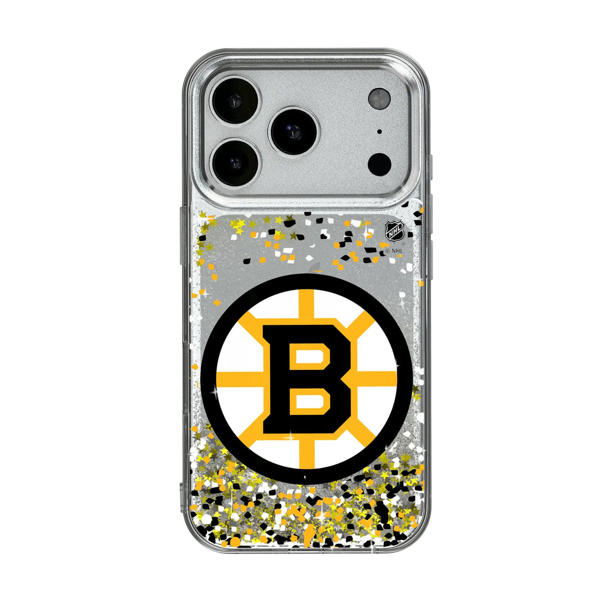 Boston Bruins Confetti iPhone Glitter Phone Case for Apple iPhone#Device_iPhone 17 Pro