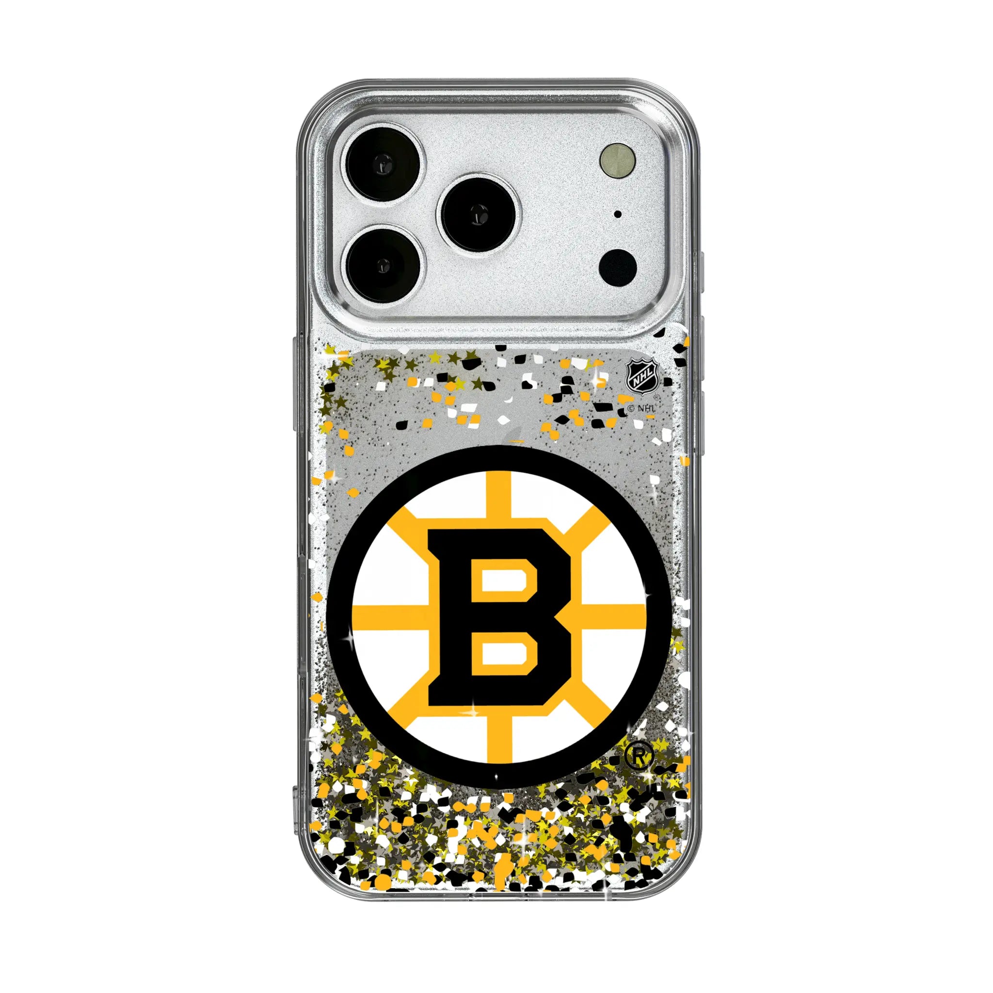 Boston Bruins Confetti iPhone Glitter Phone Case for Apple iPhone