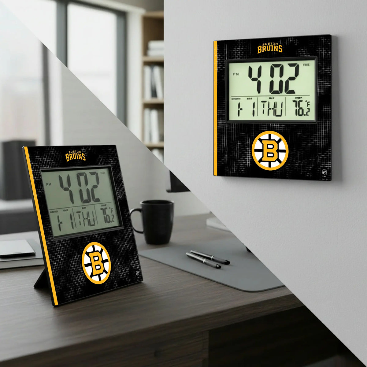 Boston Bruins Hatch Wall Clock - Lifestyle