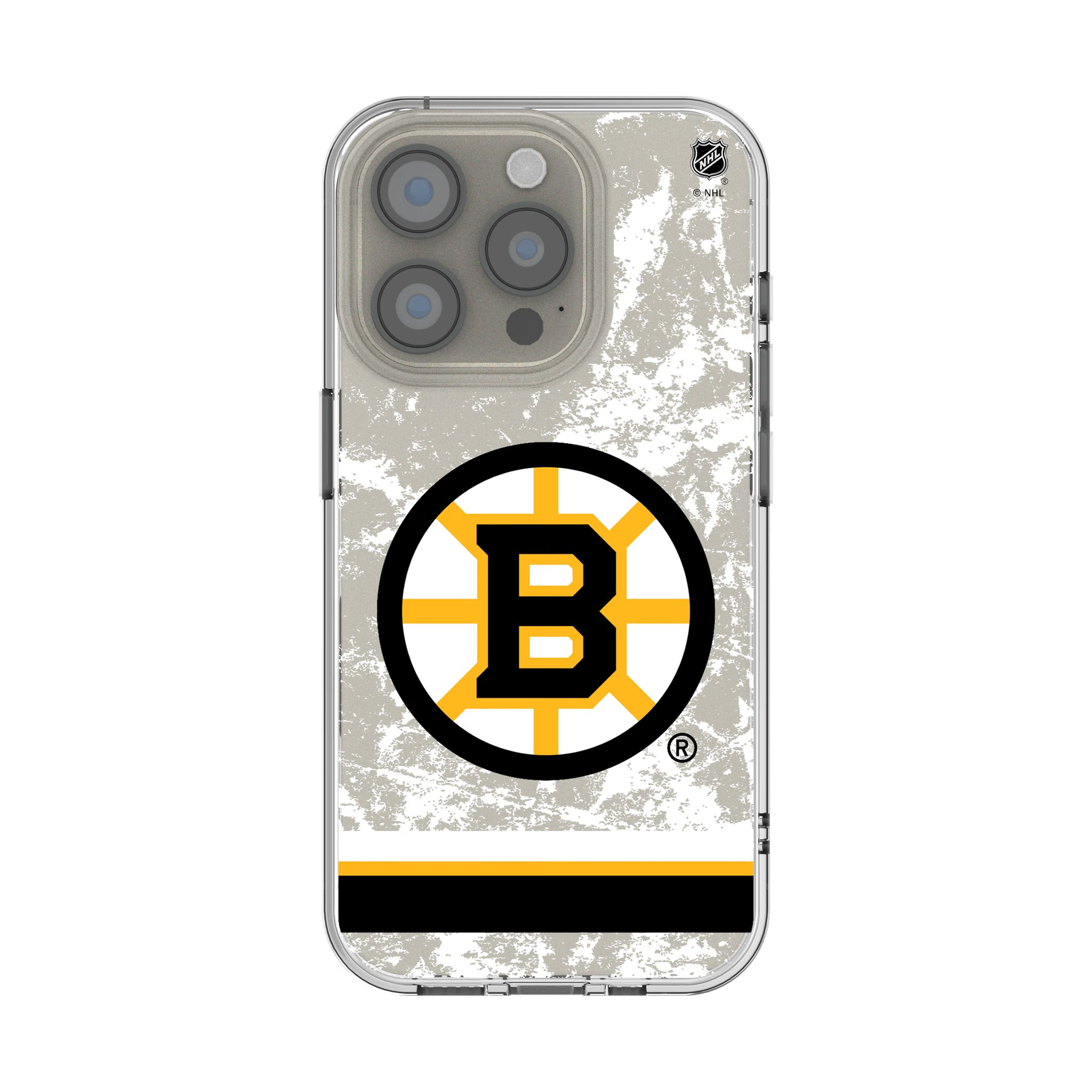 Boston Bruins Ice Stripe iPhone Clear Phone Case for Apple iPhone