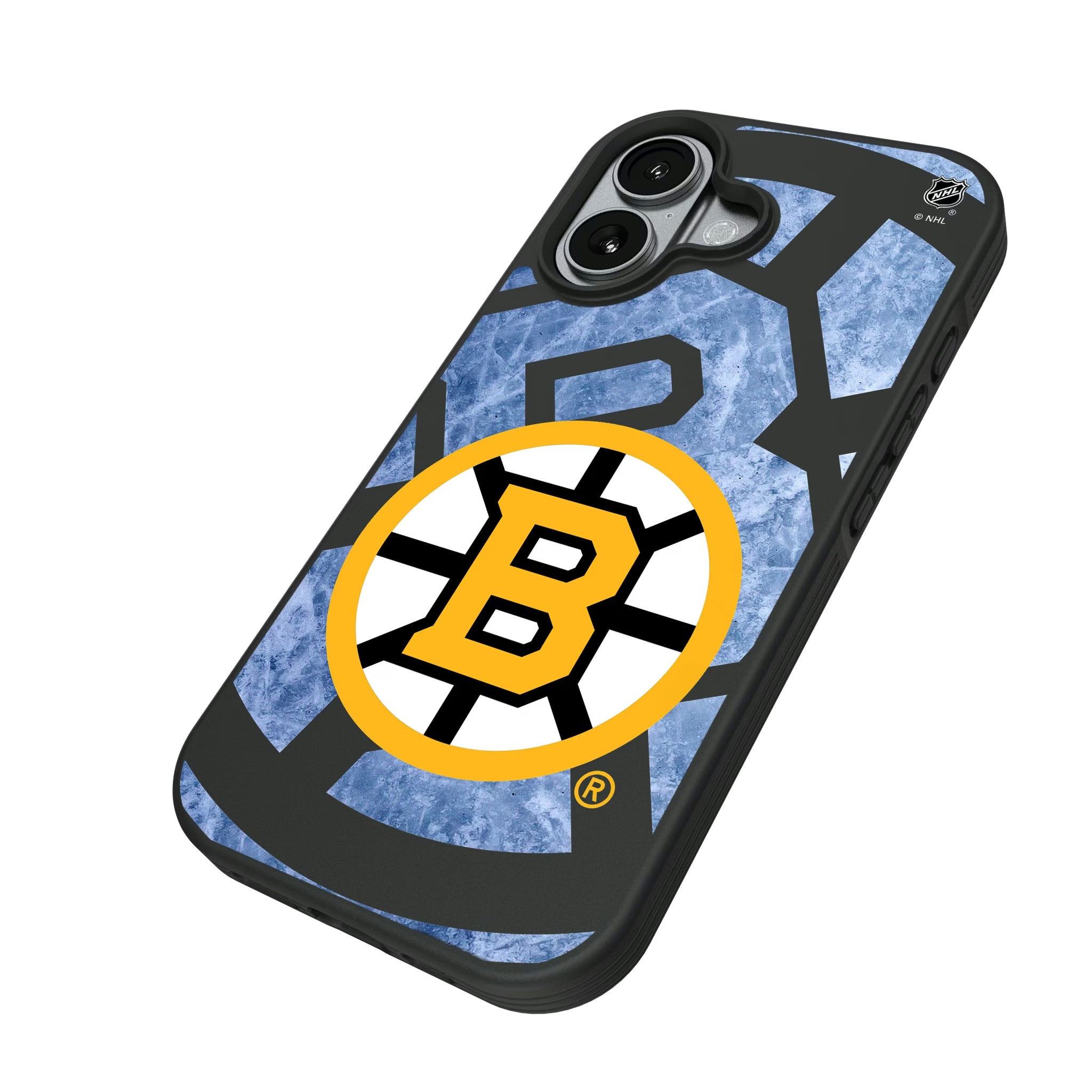 Boston Bruins Ice Tilt iPhone Bump Phone Case for Apple iPhone - Isometric View#Device_iPhone 17