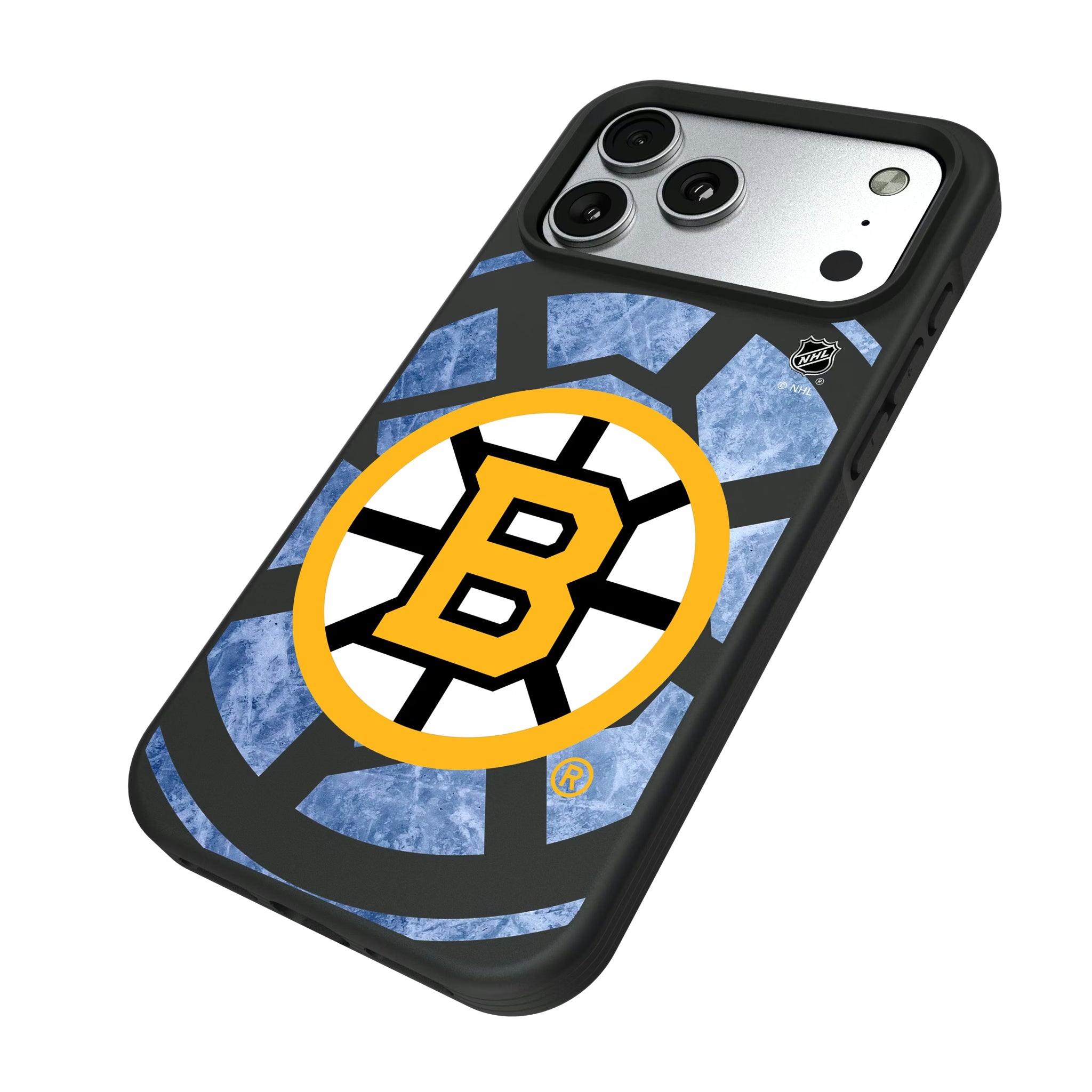 Boston Bruins Ice Tilt iPhone Bump Phone Case for Apple iPhone - Isometric View#Device_iPhone 17 Pro Max