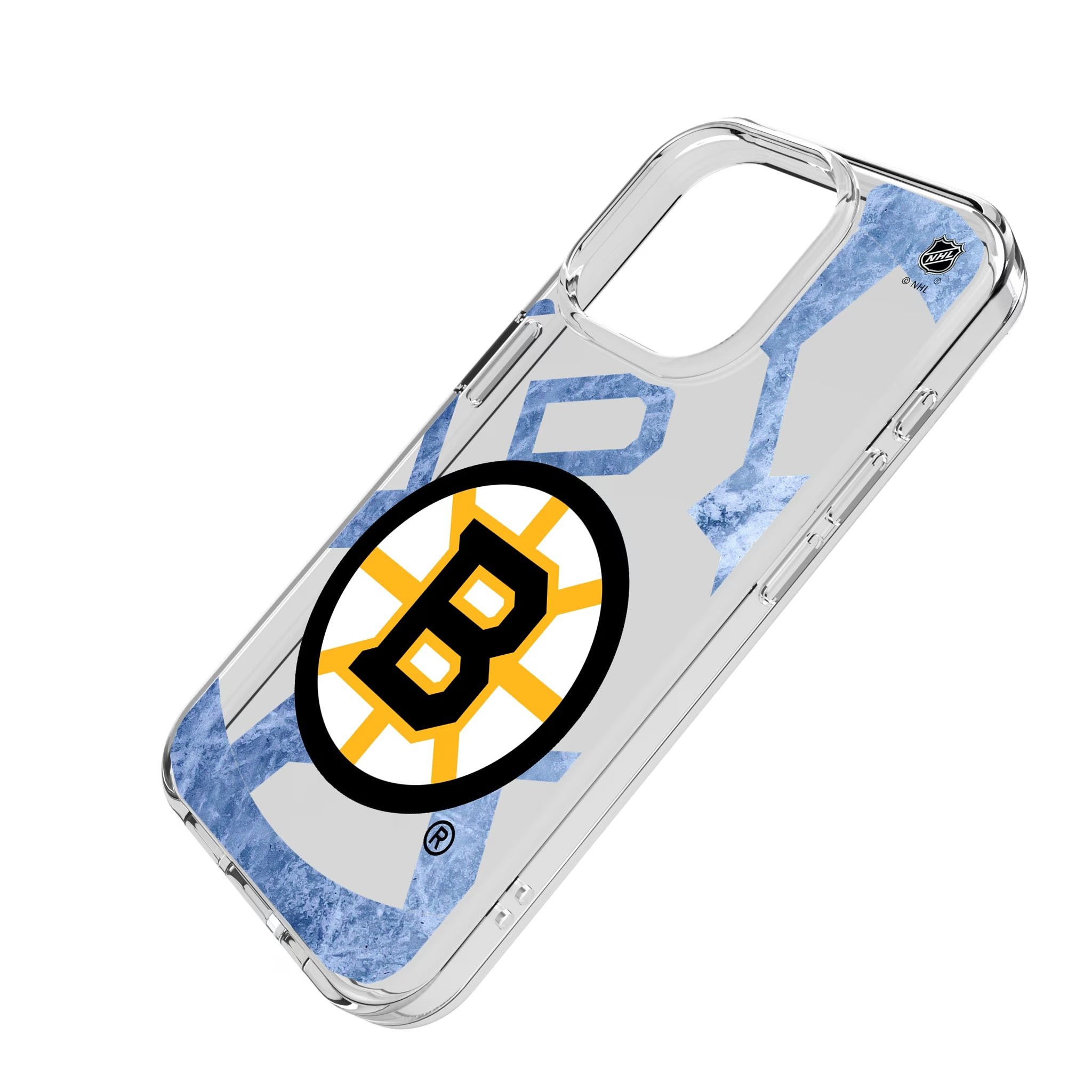 Boston Bruins Ice Tilt iPhone Clear Phone Case for Apple iPhone - Isometric View