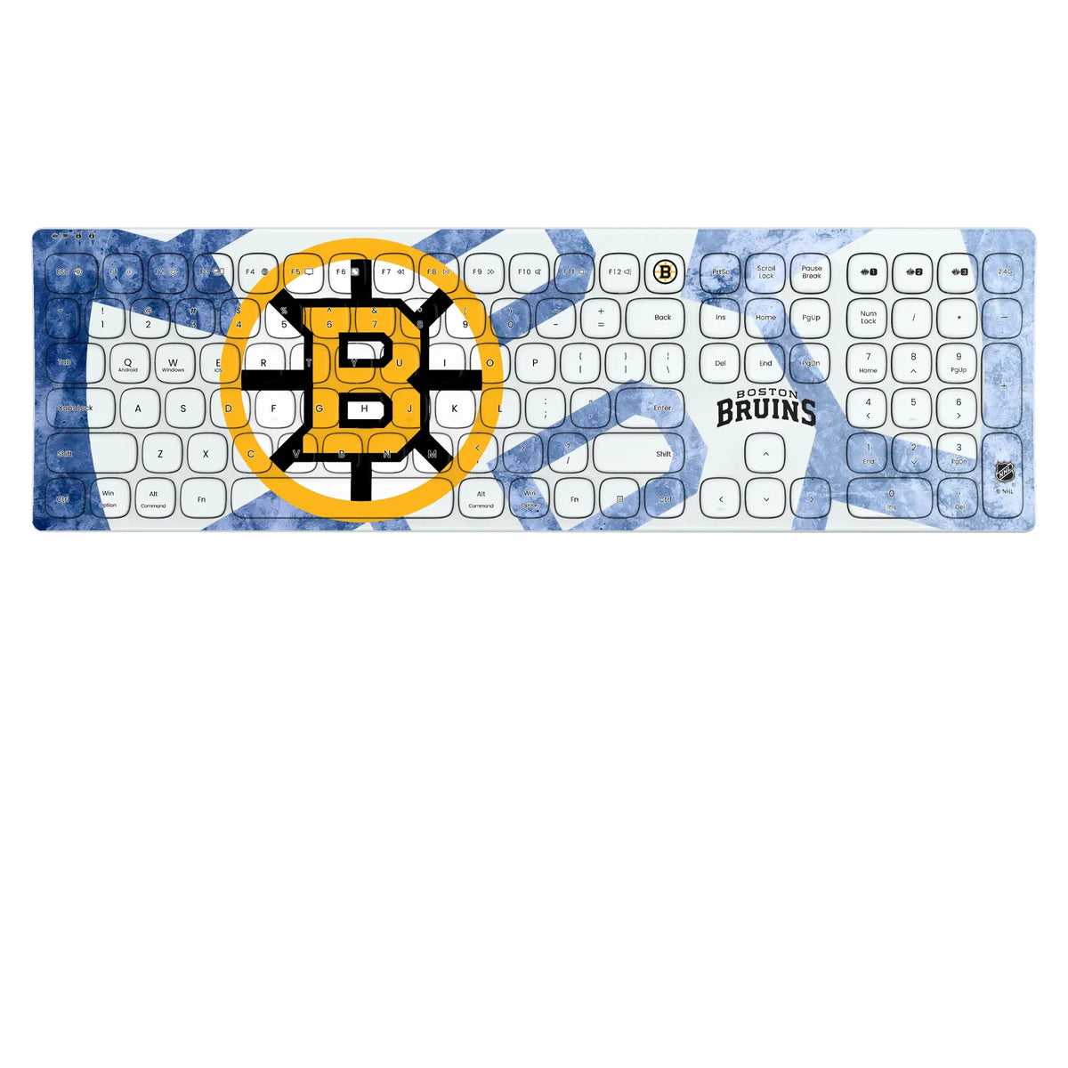 Boston Bruins Ice Tilt KKB605 Curved Wireless Keyboard