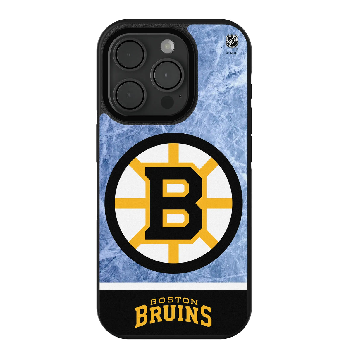 Boston Bruins Ice Wordmark iPhone Bump Phone Case for Apple iPhone#Device_iPhone 15 Pro