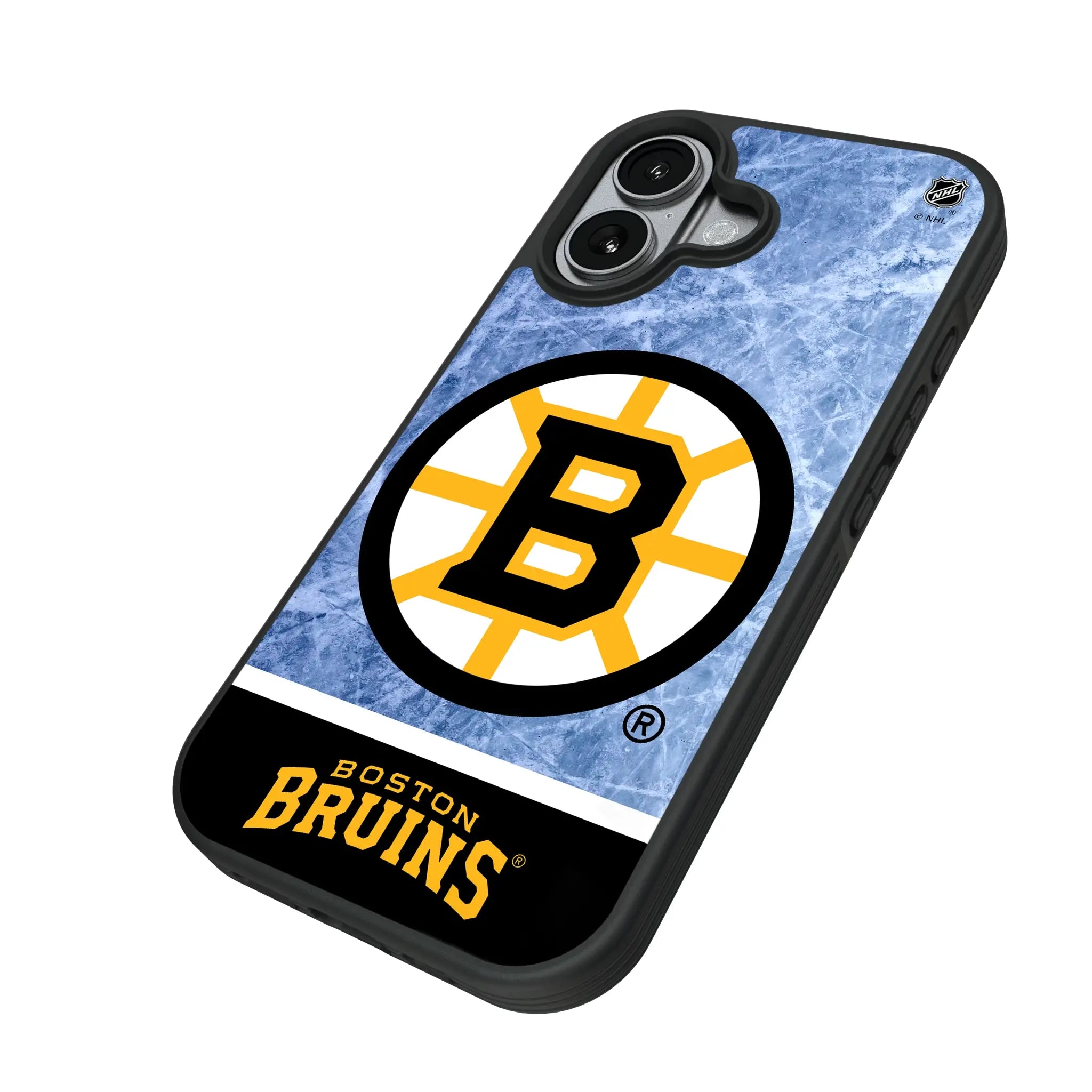 Boston Bruins Ice Wordmark iPhone Bump Phone Case for Apple iPhone - Isometric View#Device_iPhone 17