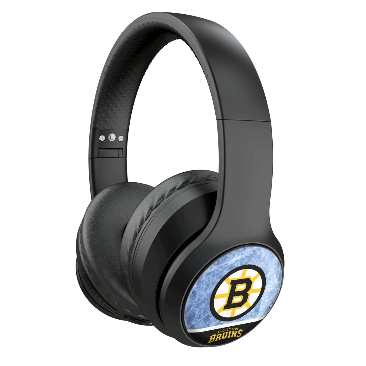 Boston Bruins Ice Wordmark Wireless Over-Ear Headphones With Case