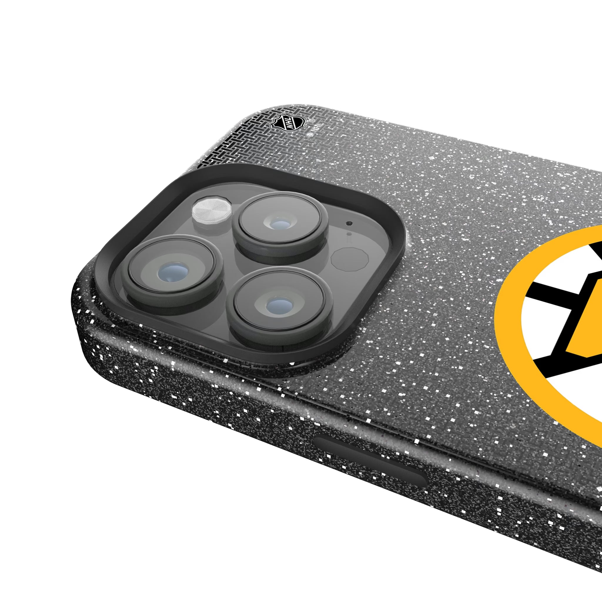 Boston Bruins Linen iPhone Bling Phone Case for Apple iPhone - Detail