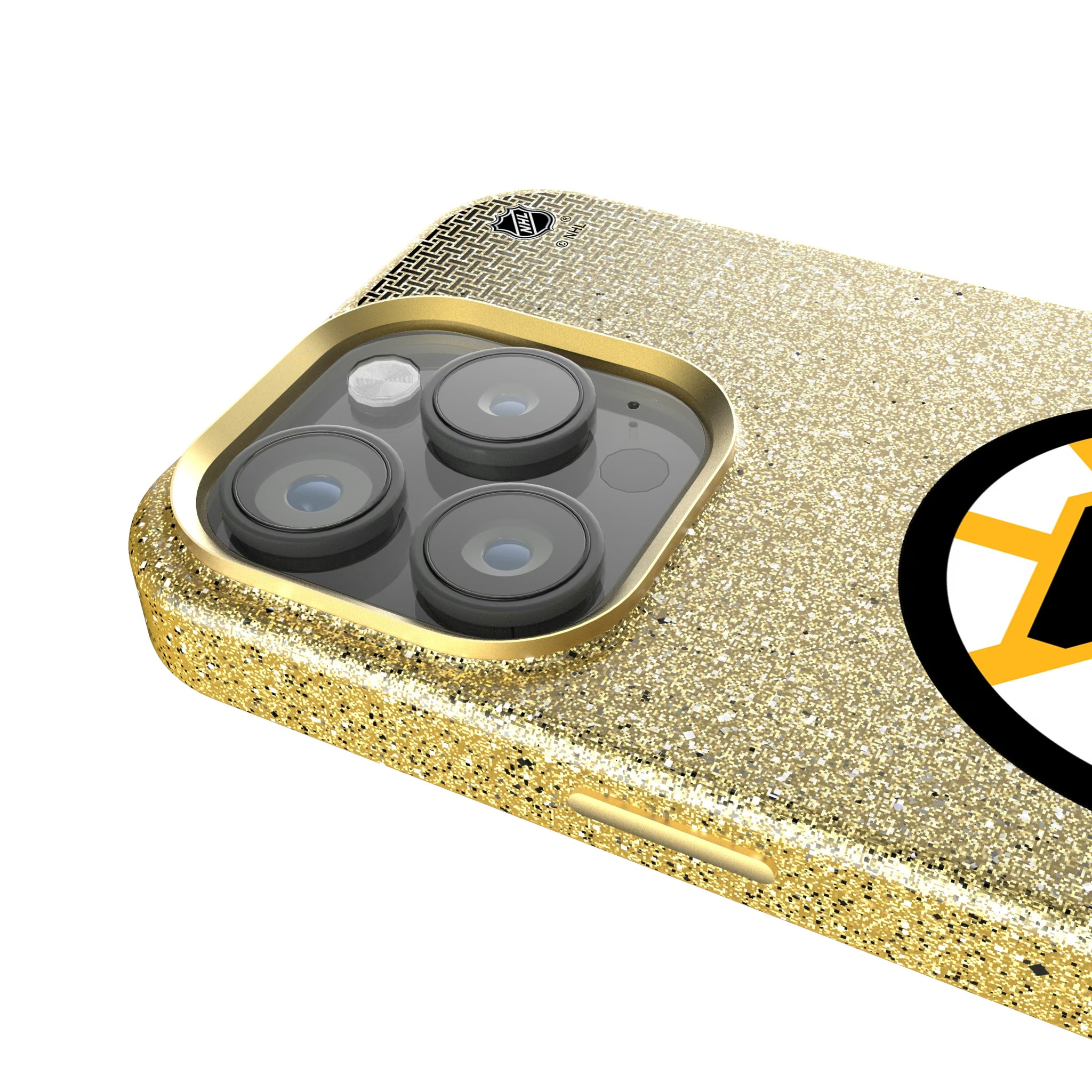 Boston Bruins Linen iPhone Bling Phone Case for Apple iPhone - Detail