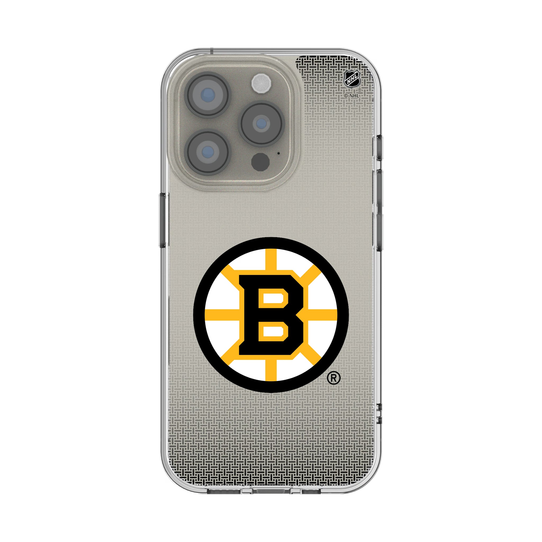 Boston Bruins Linen iPhone Clear Phone Case for Apple iPhone