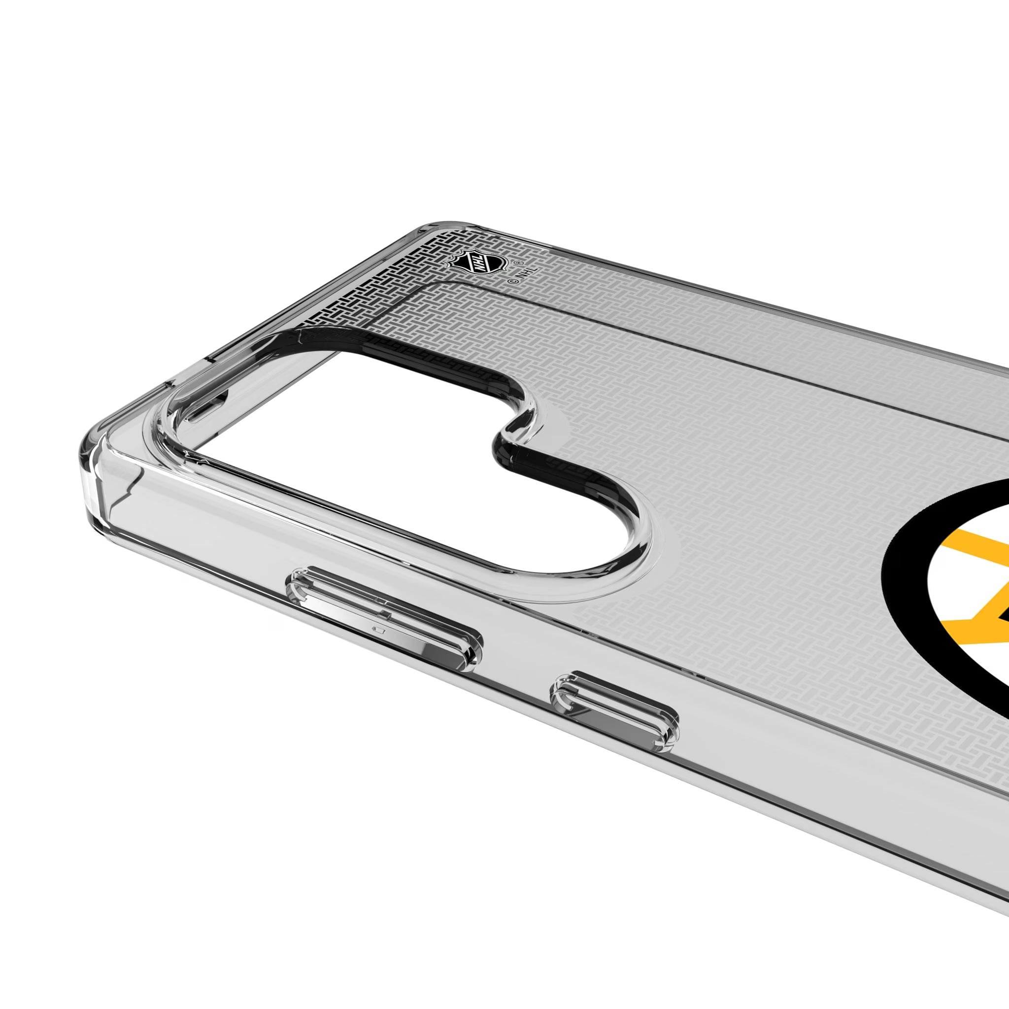 Boston Bruins Linen Galaxy Clear Phone Case for Samsung Galaxy - Detail