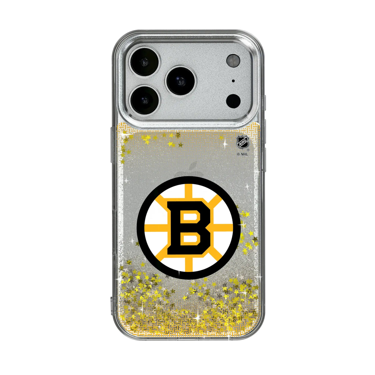 Boston Bruins Linen iPhone Glitter Phone Case for Apple iPhone#Device_iPhone 17 Pro