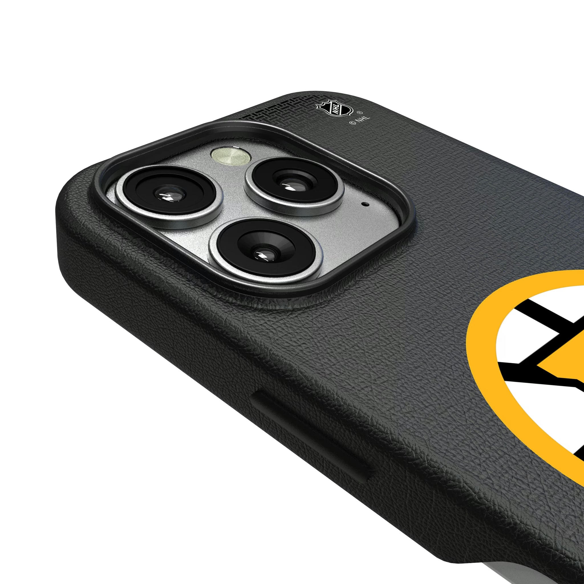 Boston Bruins Linen iPhone MagSafe Compatible Phone Case for Apple iPhone - Detail
